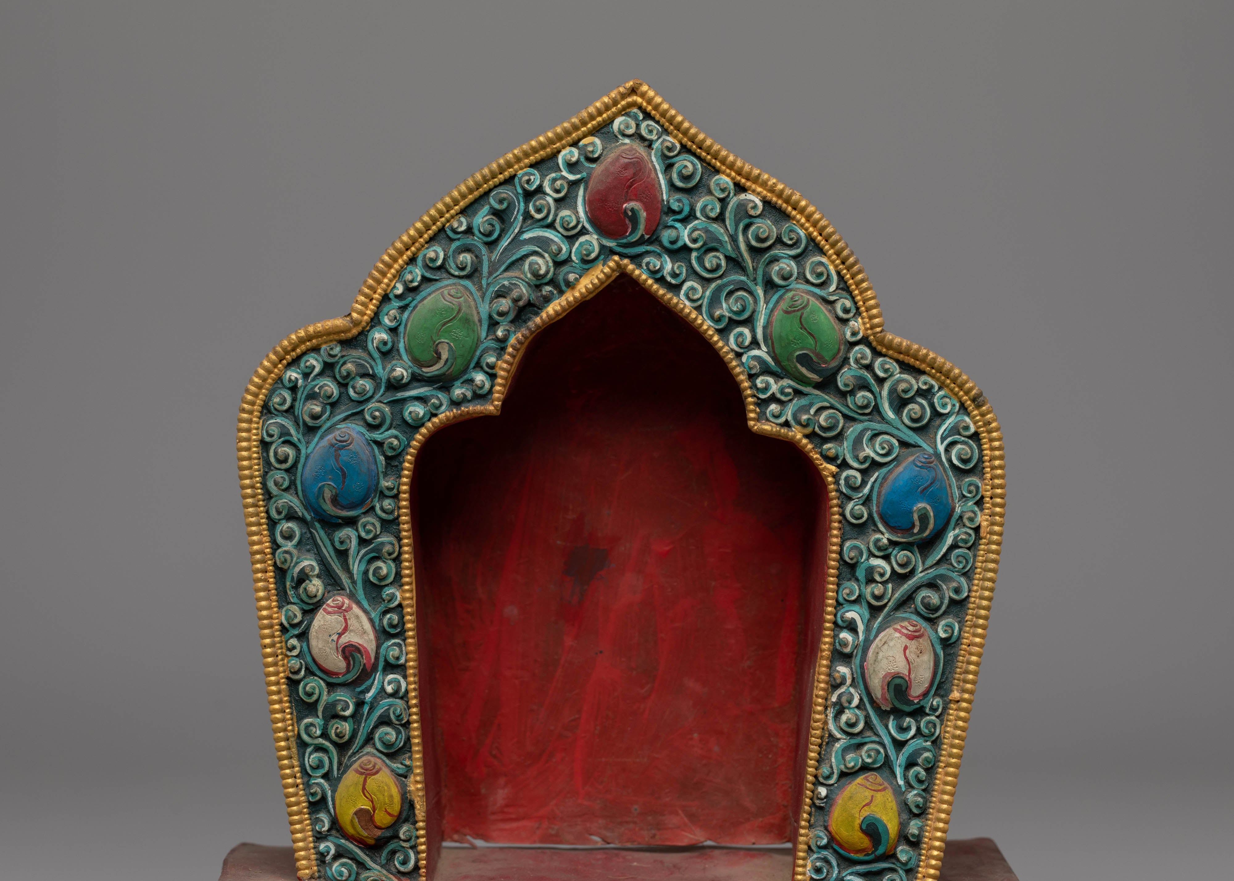 Buddhist Copper Torana | Traditional Throne for Statue