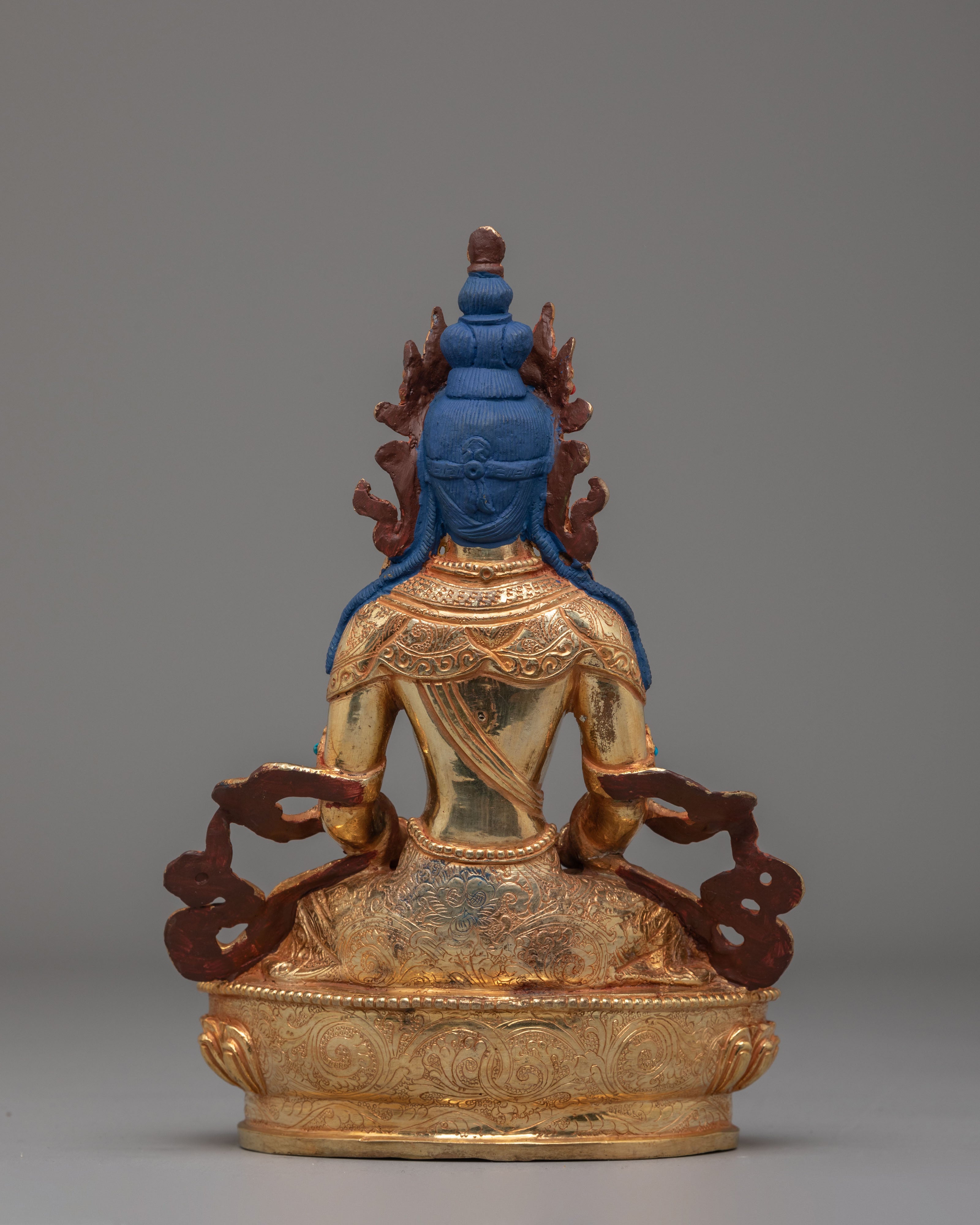 Long Life Amitayus Buddha Figure | Traditional Buddhist Artwork