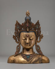 Zen Buddha Head Decor | Buddhist Meditation Sculpture