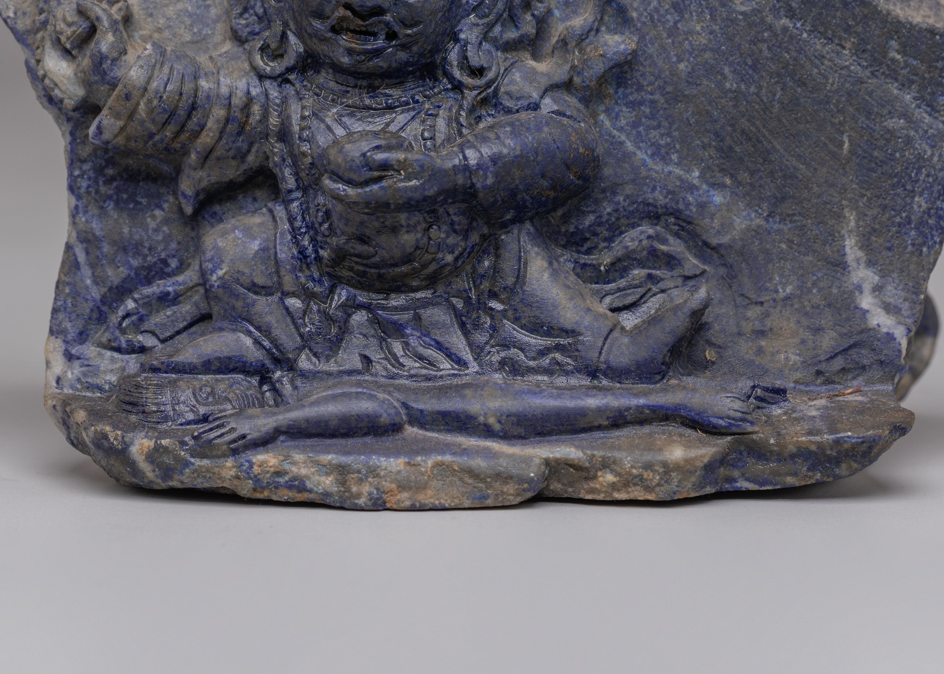 Sacred Altar Mahakala Bergachen Statue | Guardian Deity Sculpture