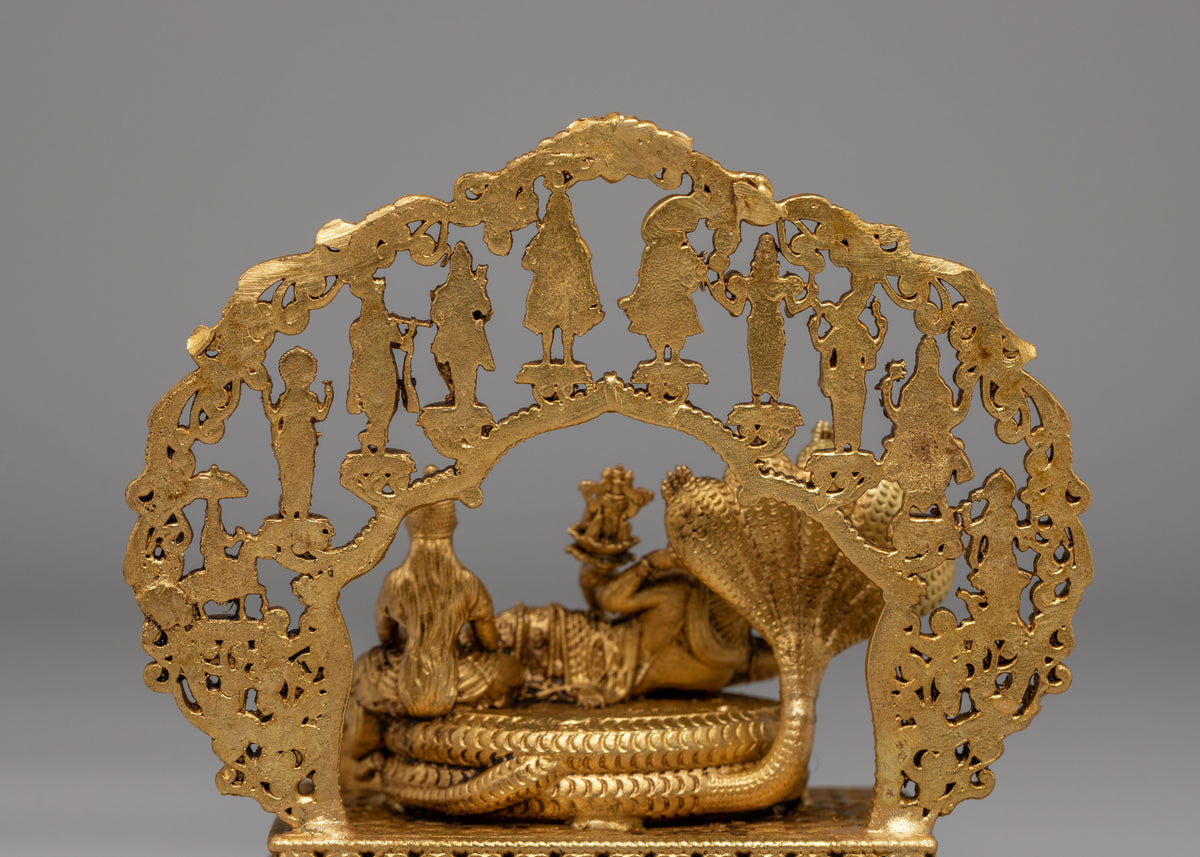 Traditional Bishnu Statue | Handcrafted Himalayan Artwork