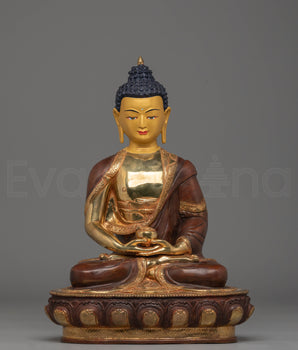 Tibetan Amitabha Buddha Copper Statue | Experience Serenity with our Sculpture