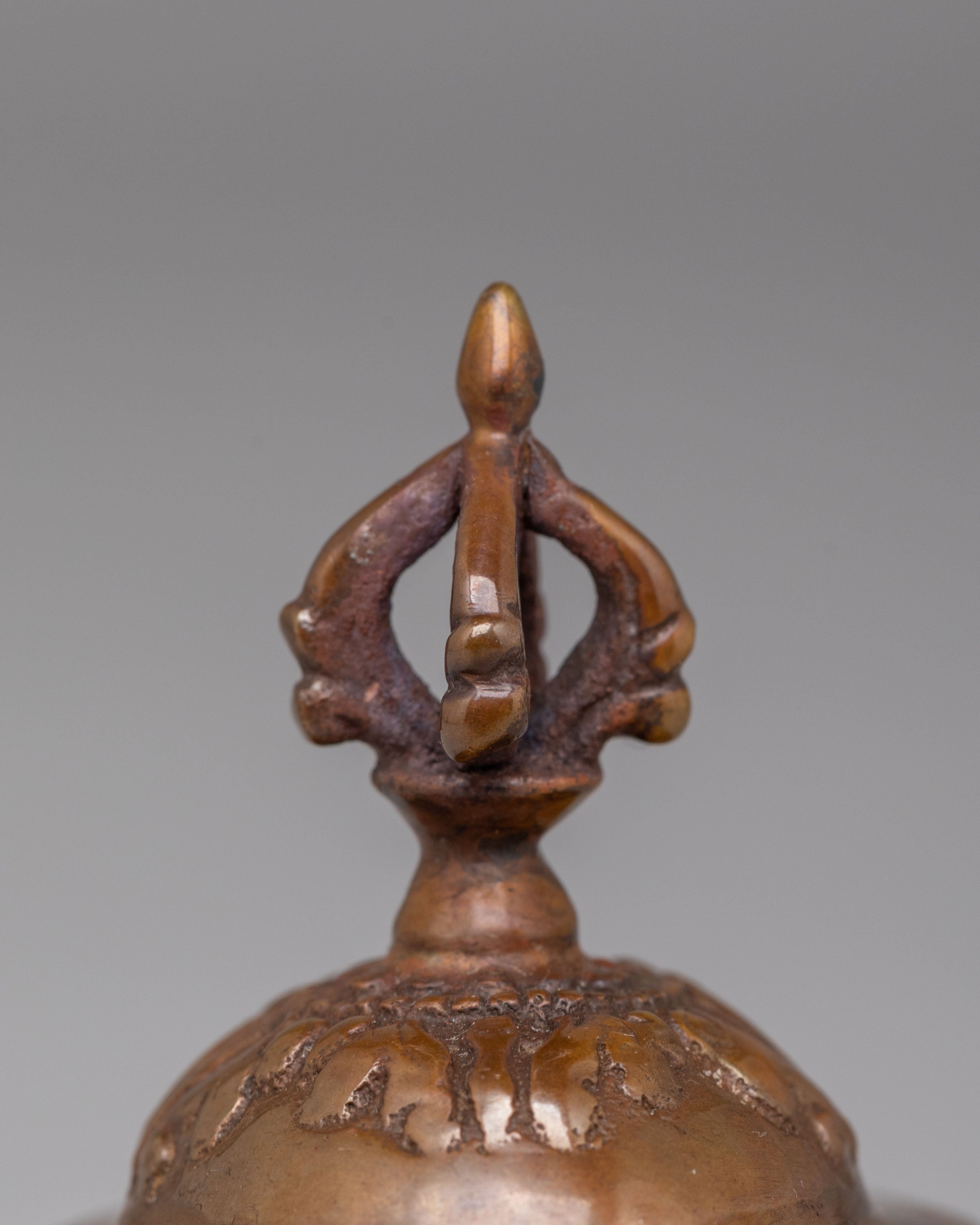 Sacred Himalayan Kapala Vessel | Oxidized Brass Ritual Skull Cup