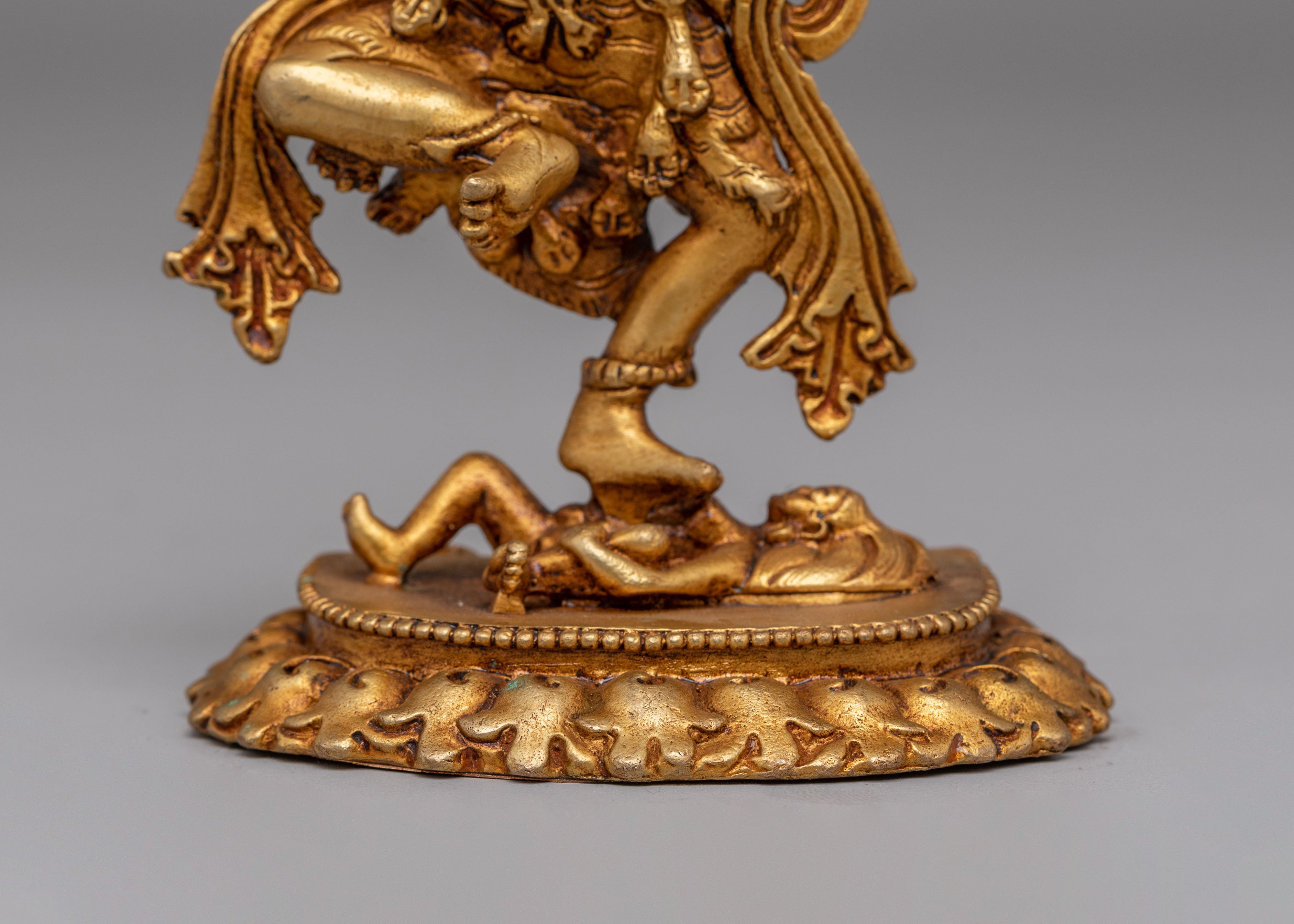 Tibetan Simhamukha Deity Sculpture | Wrathful Protector Art