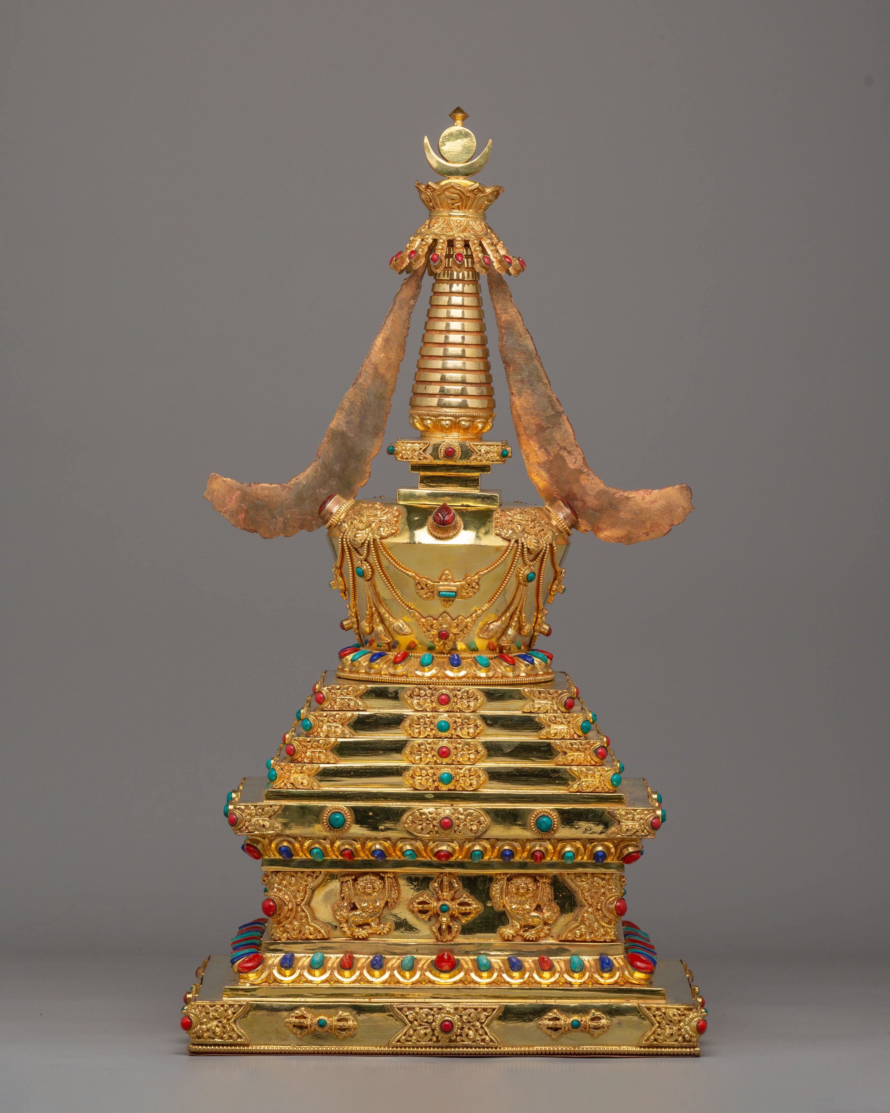 Handcrafted Ritual Enlightenment Stupa | Symbol of Peace & Spiritual Growth