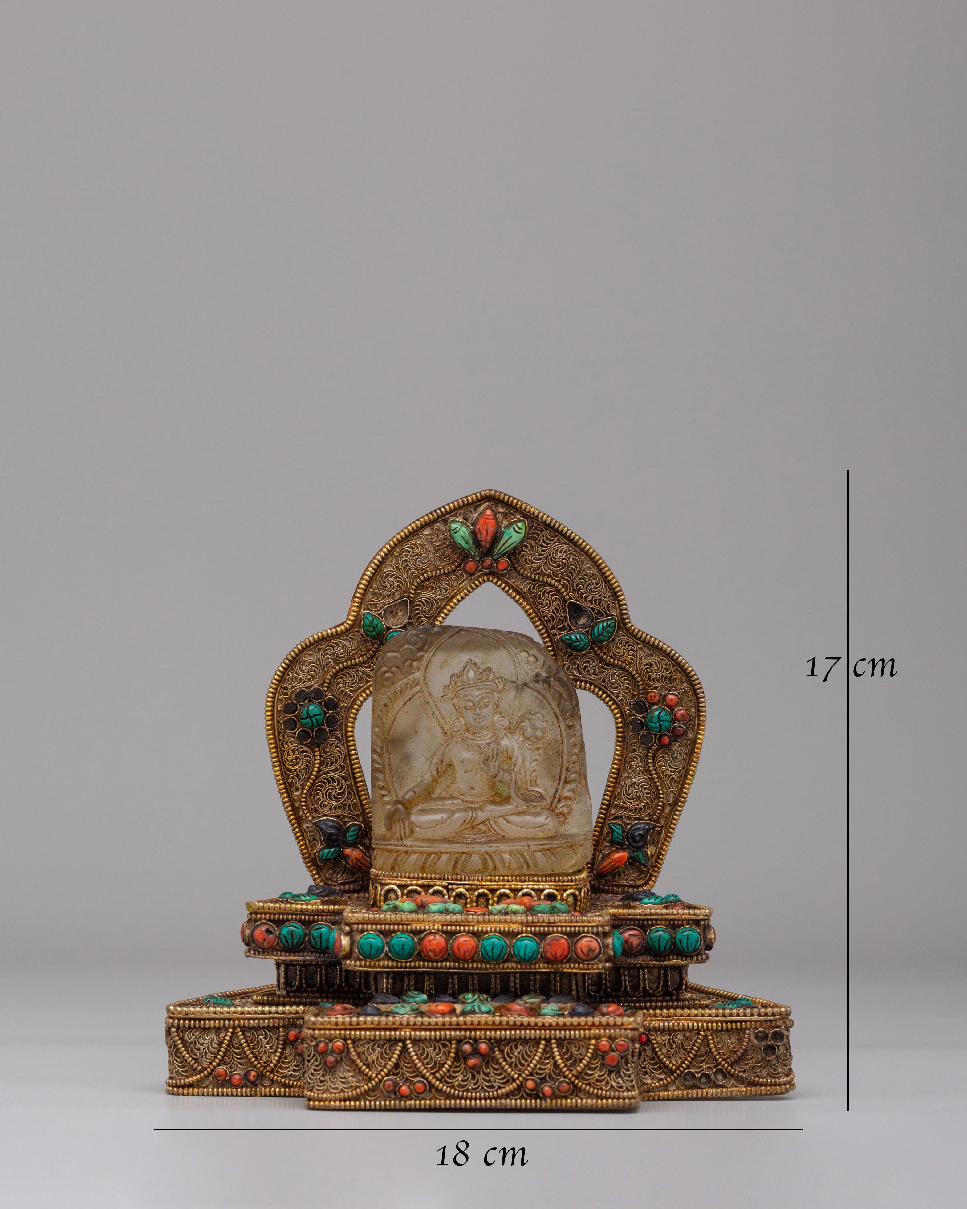 White Tara on Throne Statue | A Divine Symbol of Compassion and Protection