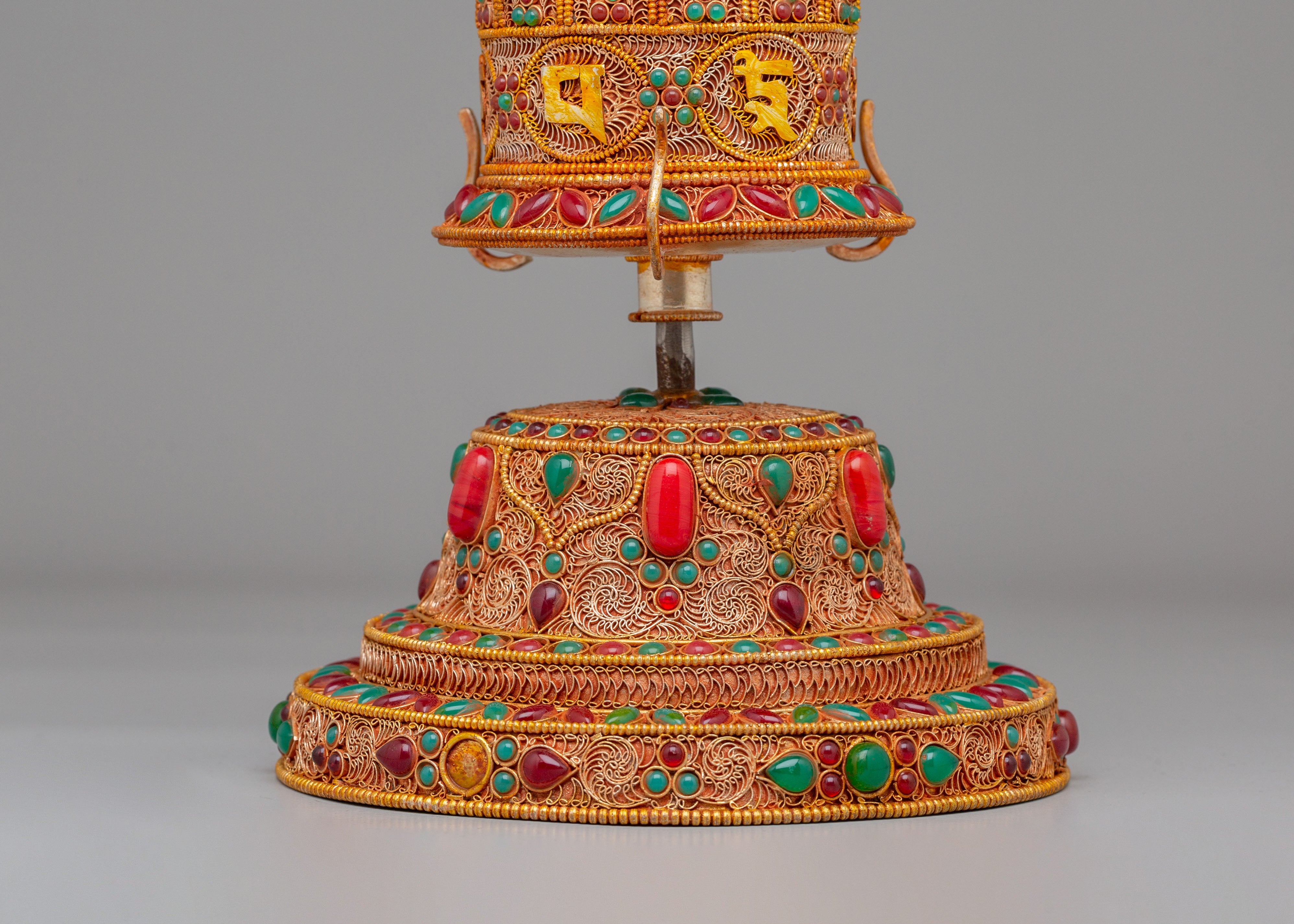 Handcrafted Prayer Wheel for Altar Use | Tibetan Mantra Spinner