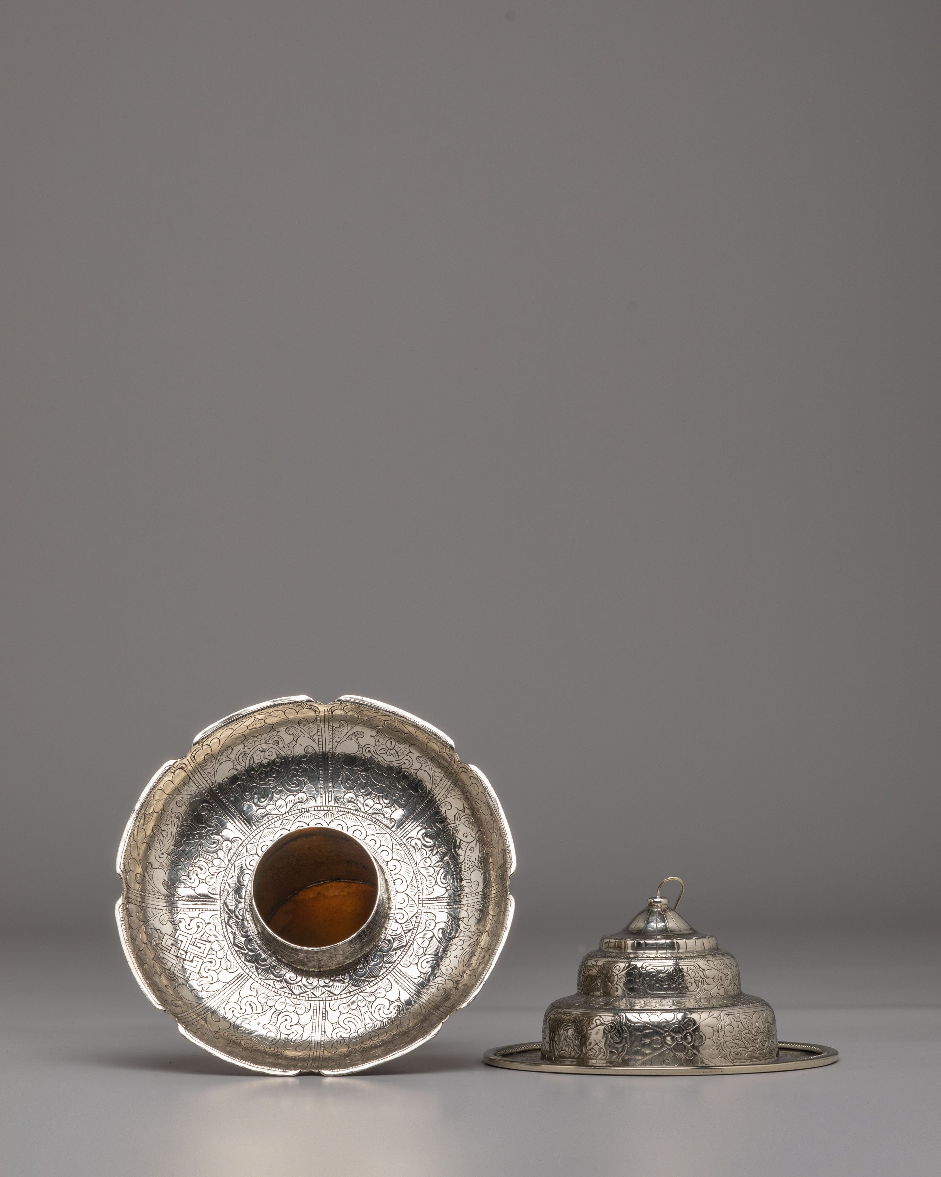 Handcrafted Tea Cup Cover | White Metal Tea Pot Cover