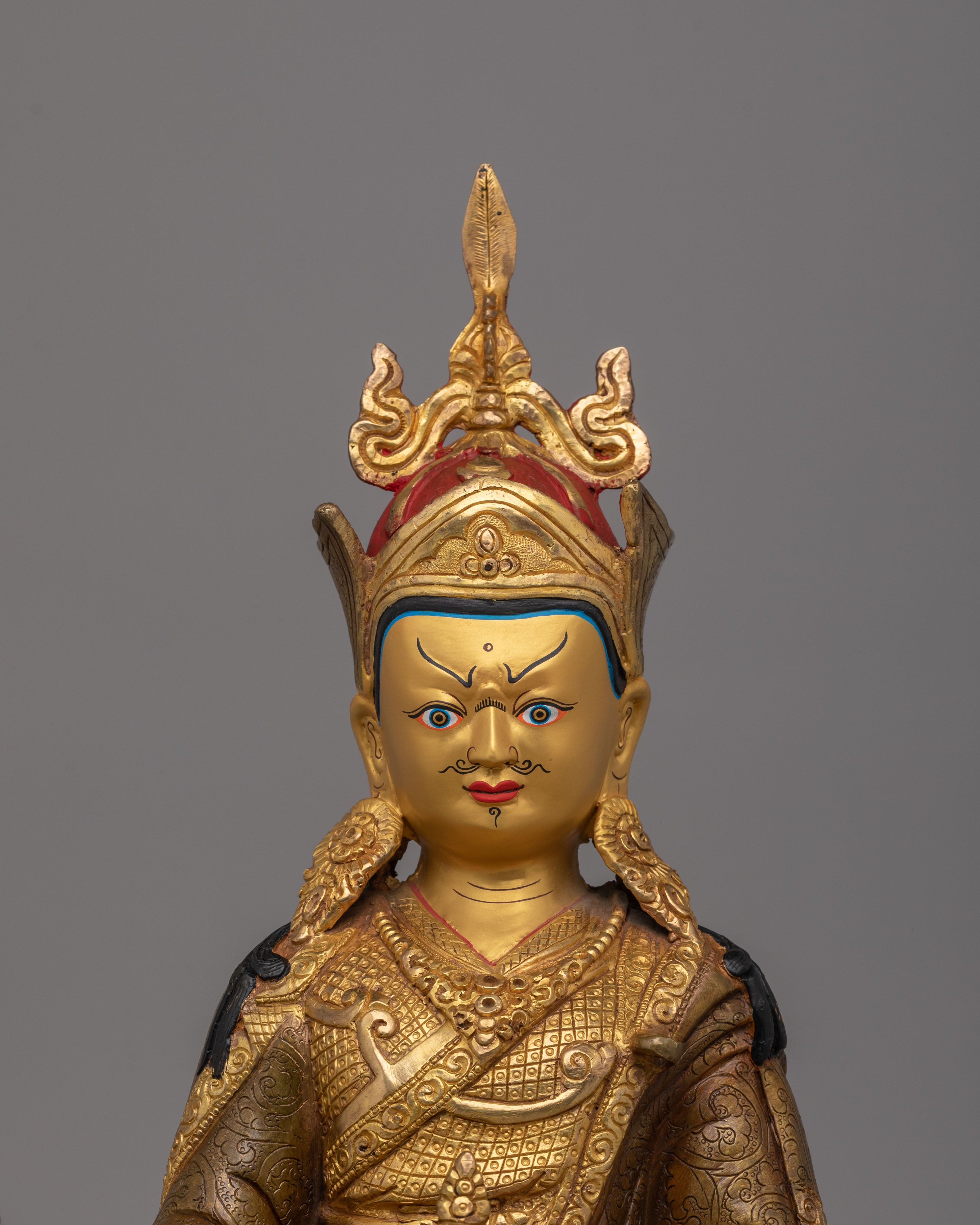 Sacred Guru Rinpoche Statue | Handcrafted Tibetan Deity Figure