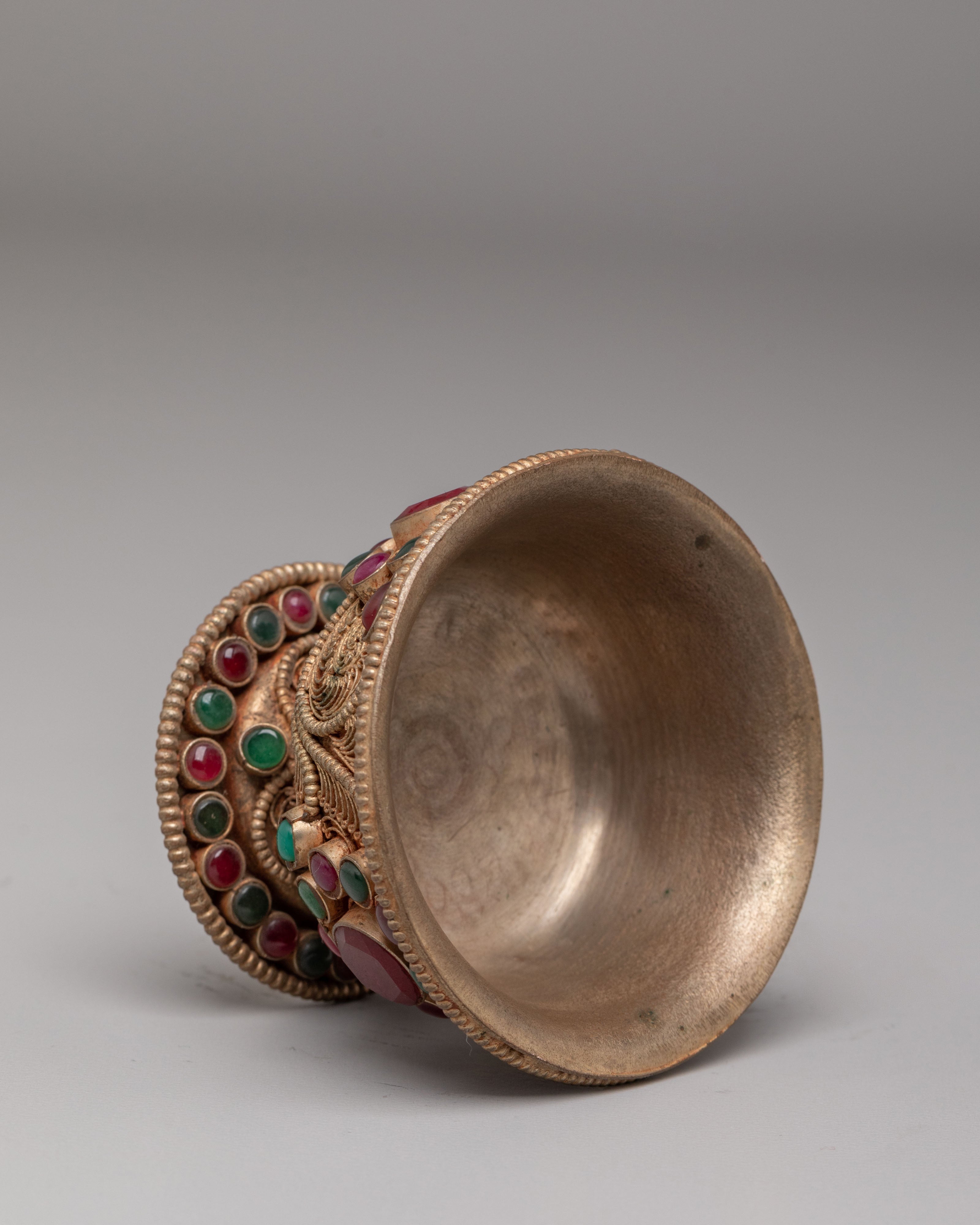 Sacred Offering Bowls Set for Ritual | Handcrafted Copper Bowls