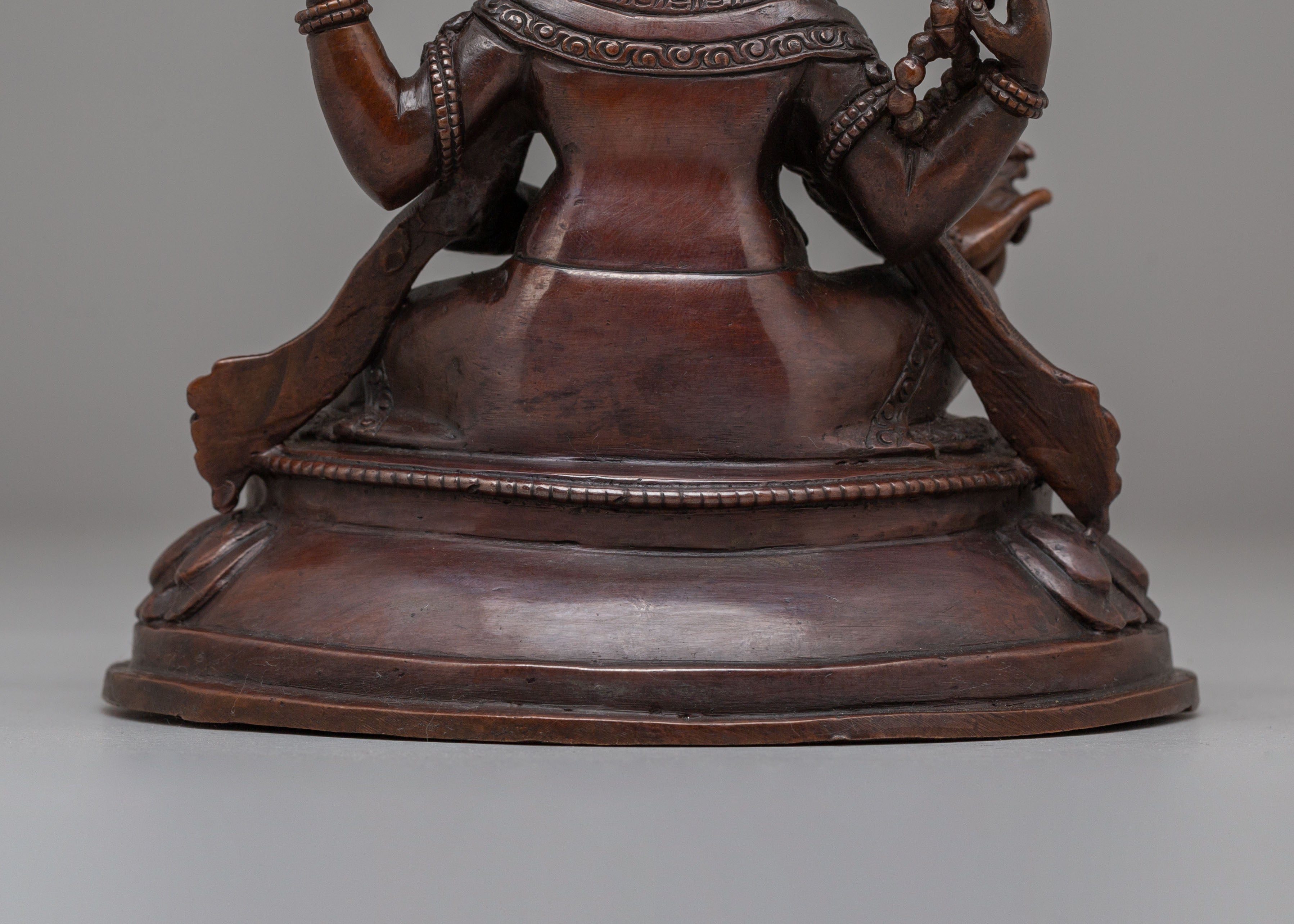 Sacred Ganesh Altar Statue | Handcrafted Oxidized Copper Body