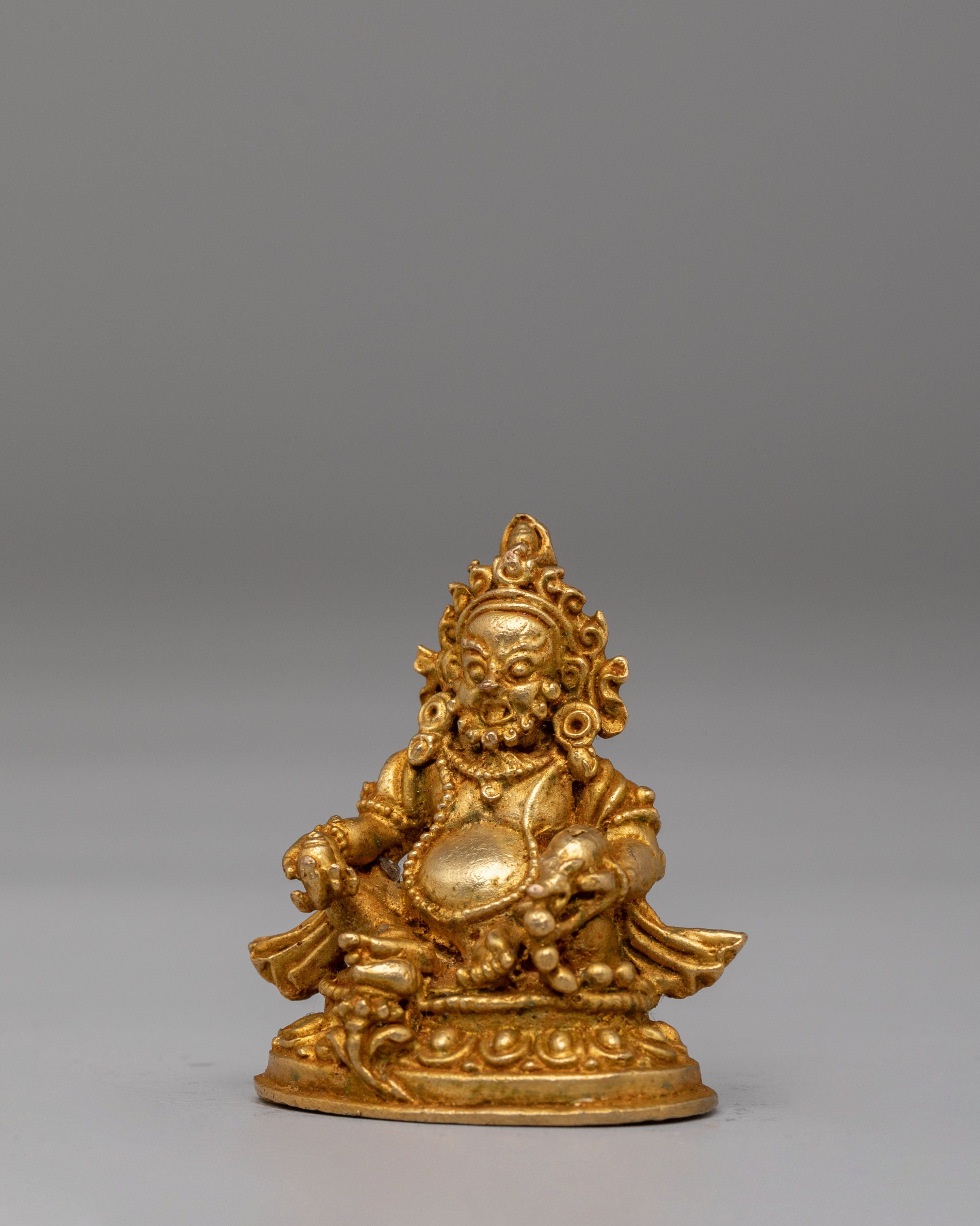 Spiritual Dzambhala Abundance Deity Statue | Tibetan Wealth Deity Figurine