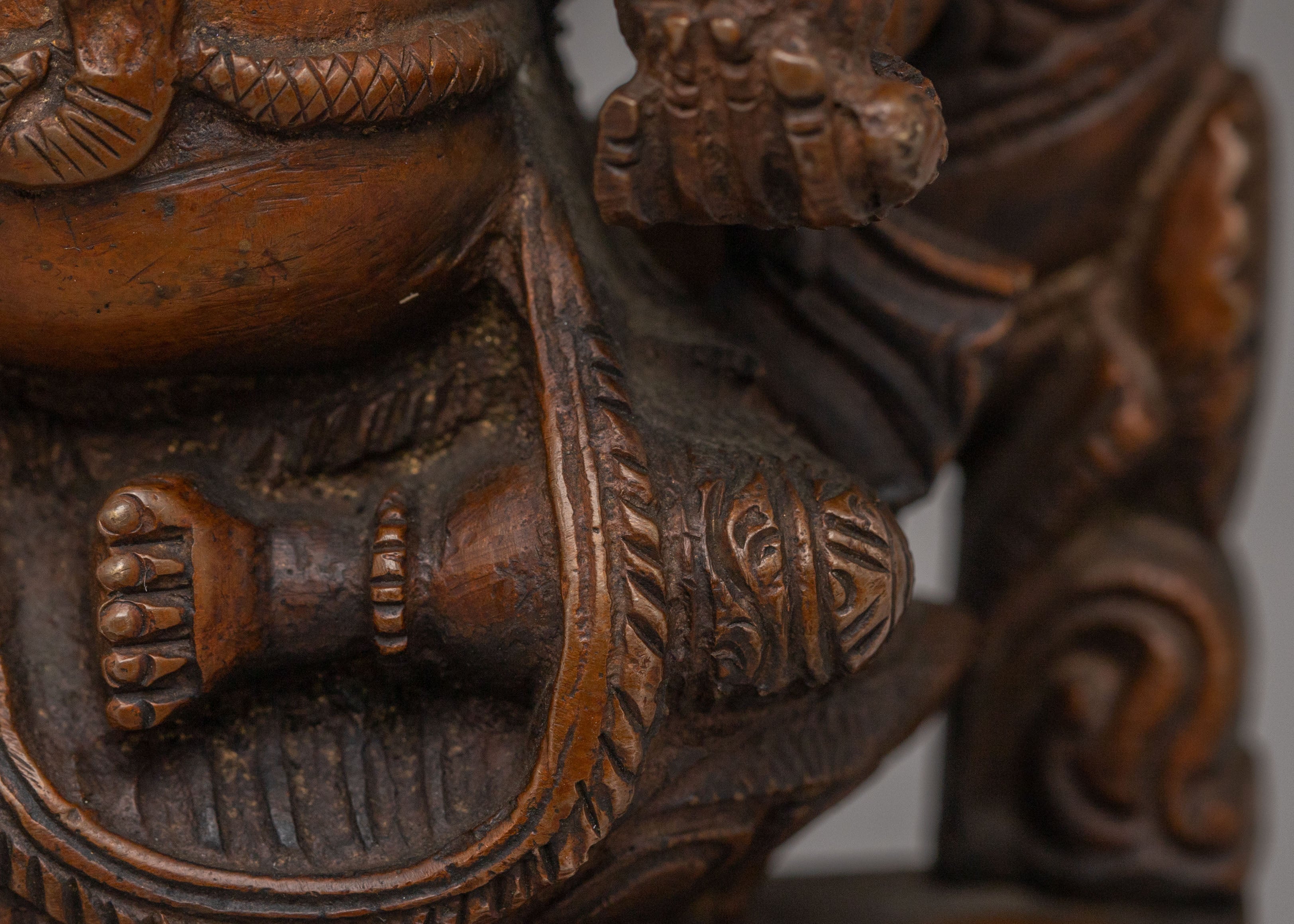 Traditional Handcrafted Ganesha Statue | Oxidized Copper Body