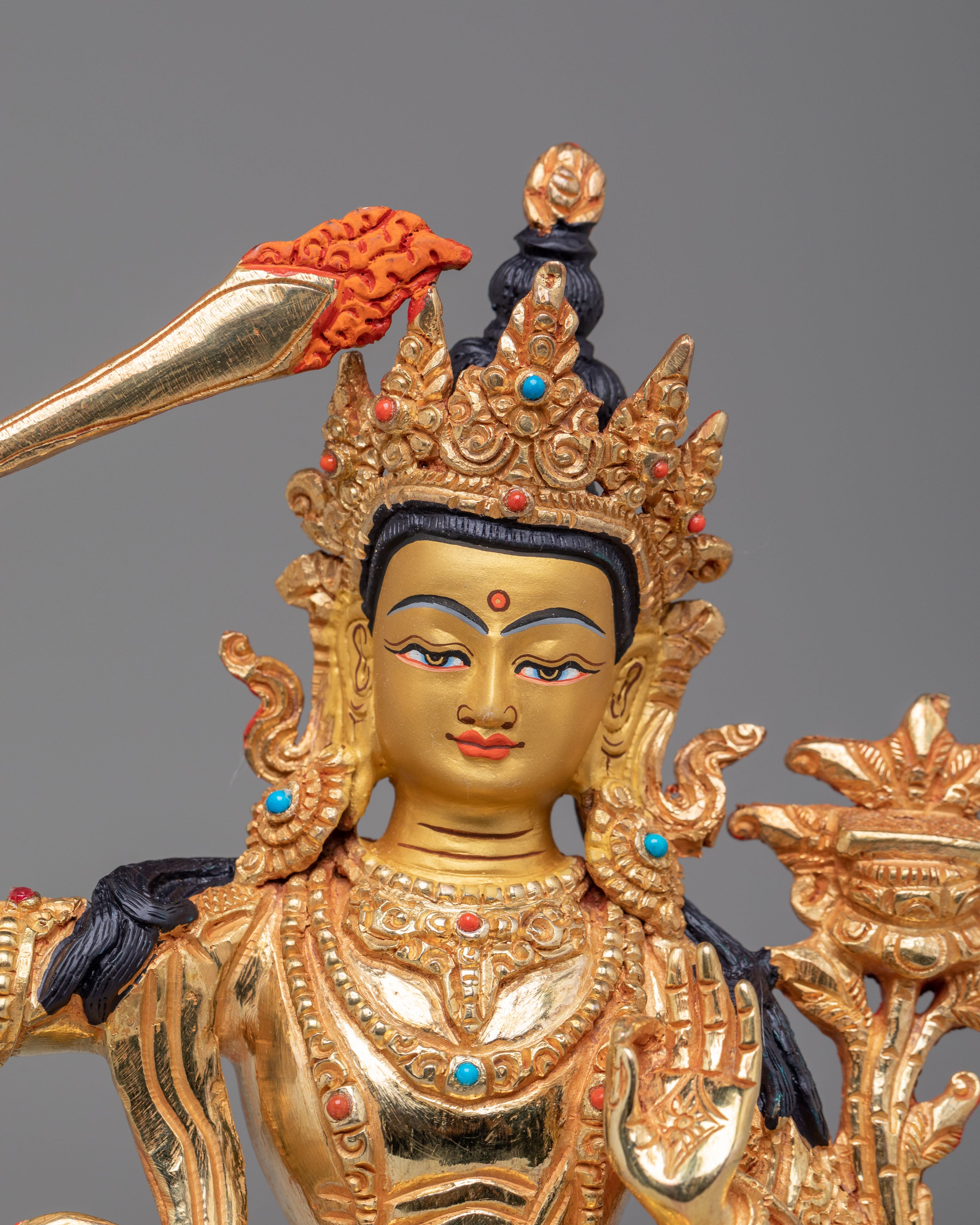 Sacred Wisdom Manjushri Statue | Tibetan Buddhist Deity