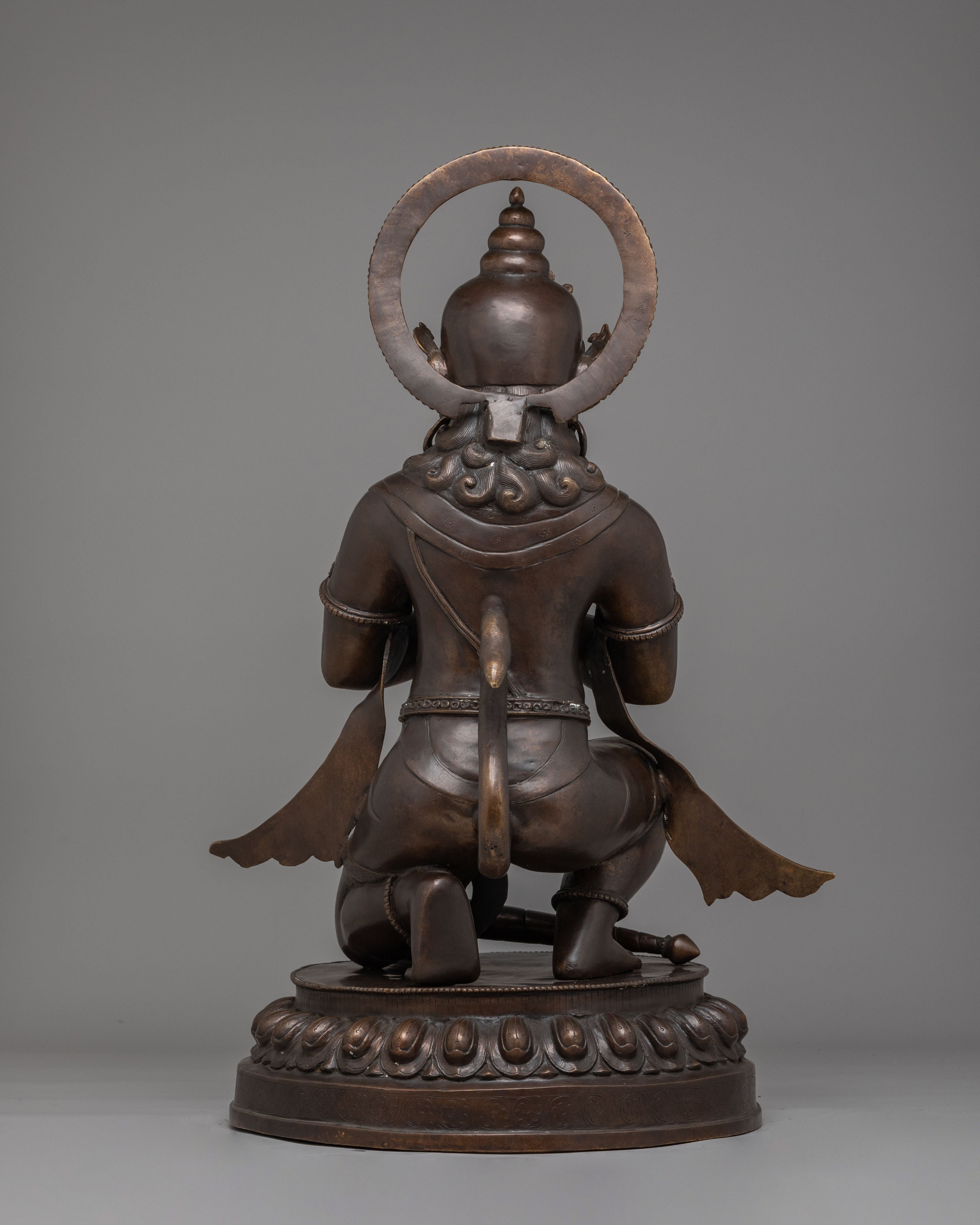 Sacred Handcrafted Hanuman Statue | Divine Bronze Hindu God Sculpture