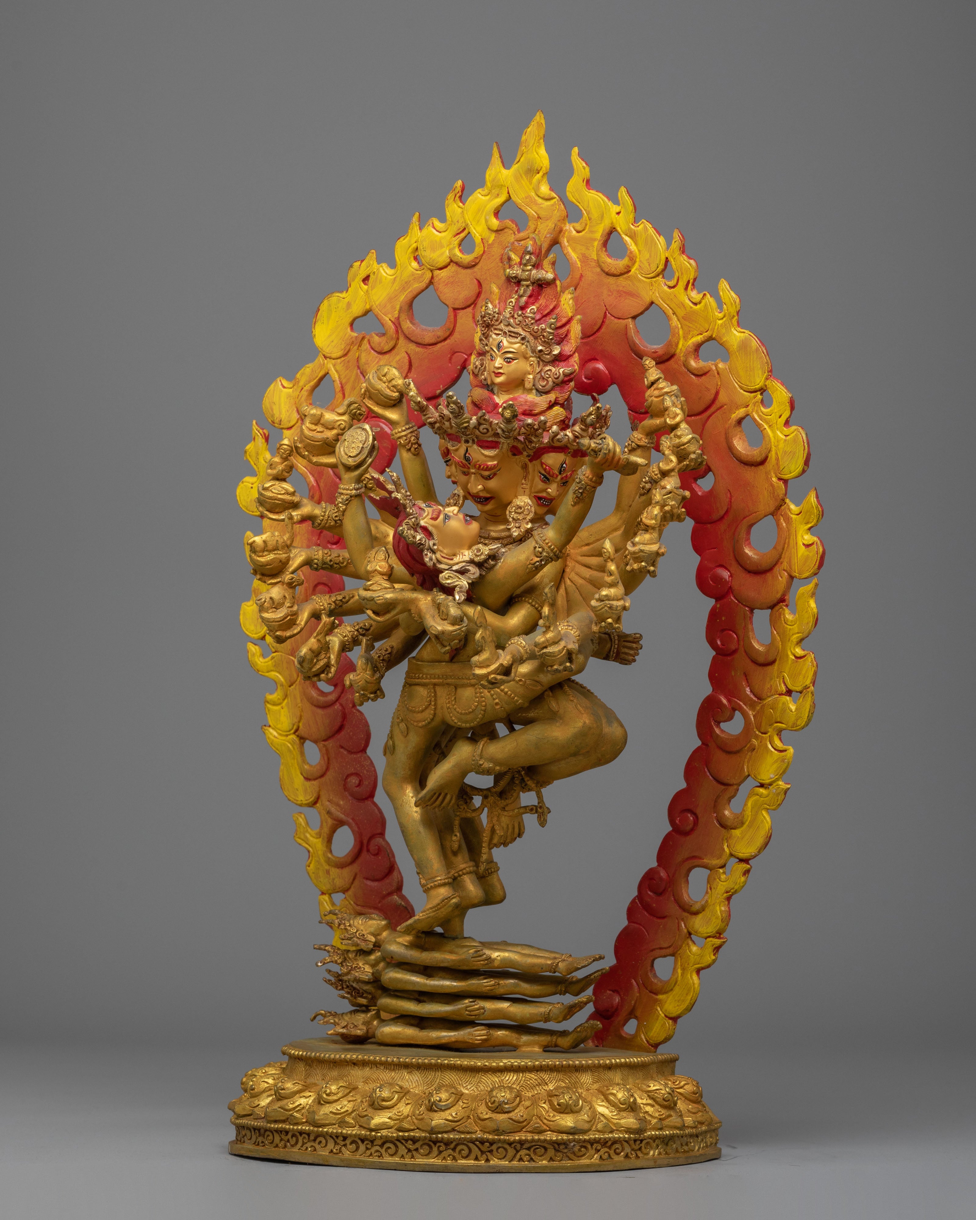 Hevajra With Consort Statue | Vajrayana Tantric Deity Sculpture