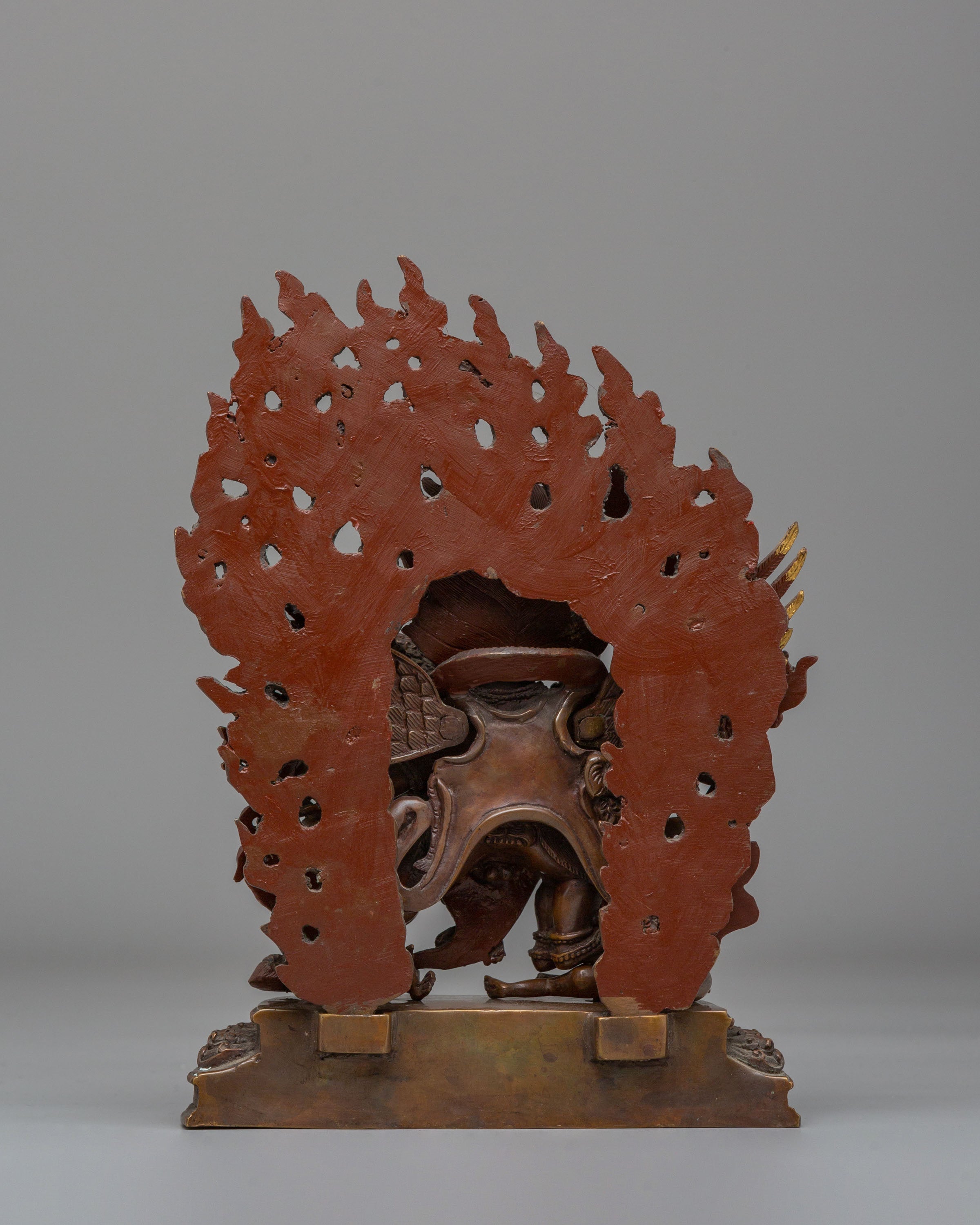 Handcrafted Hayagriva Statue | Traditional Oxidized Copper Artwork