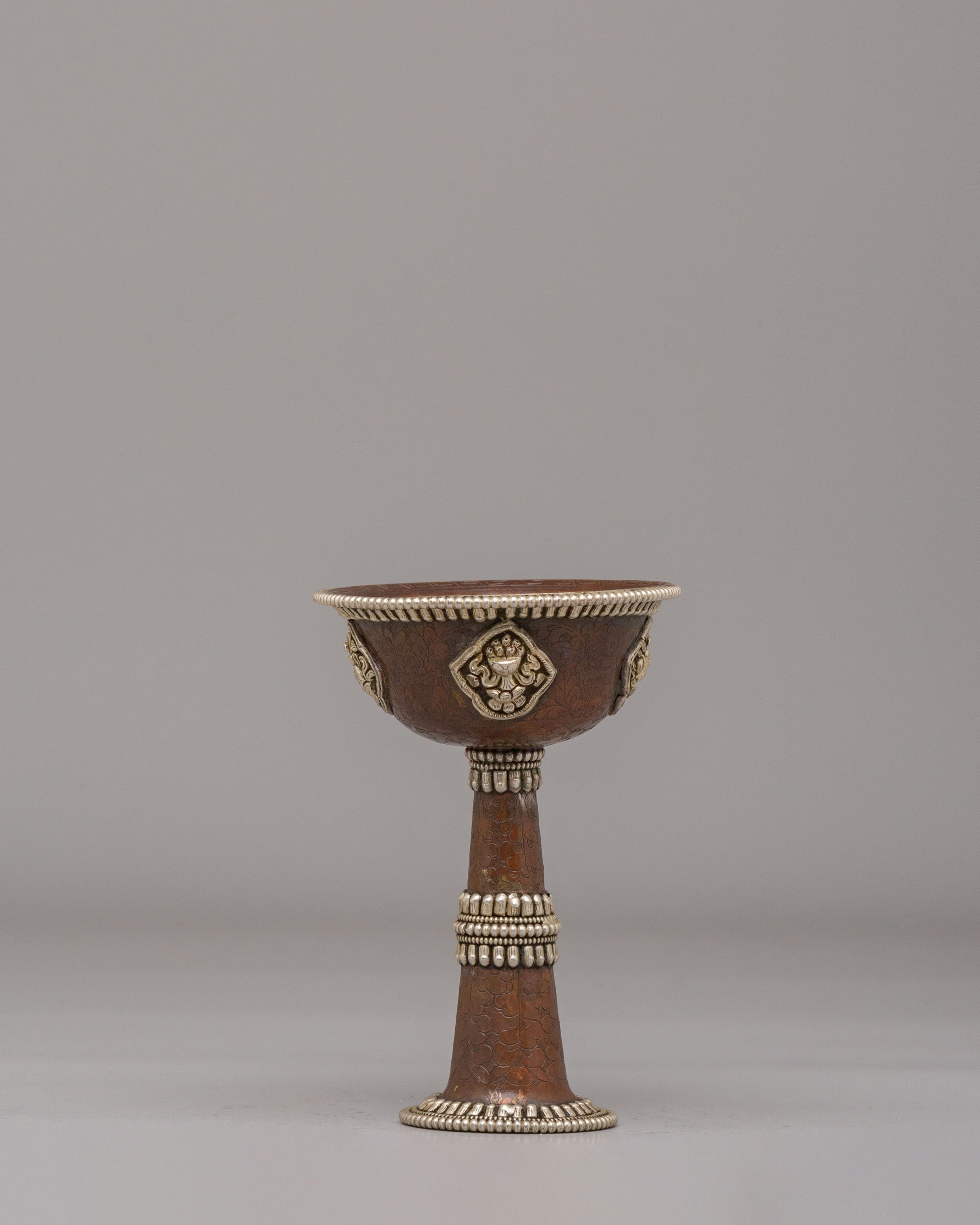 Handmade Tibetan Serkyem Vessel | Offering Vessels for Ritual Ceremonies