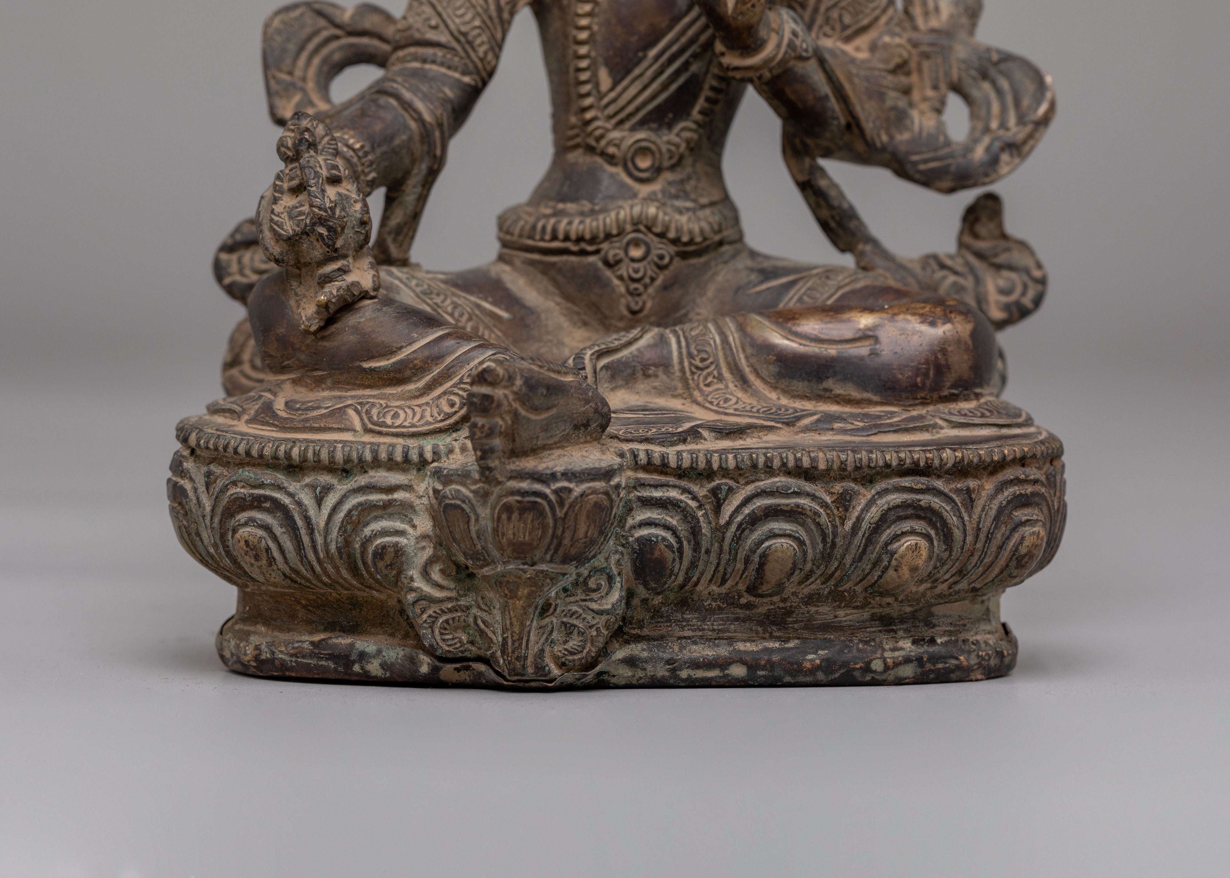 Handcrafted Red Tara Deity Statue | Sacred Tibetan Buddhist Art