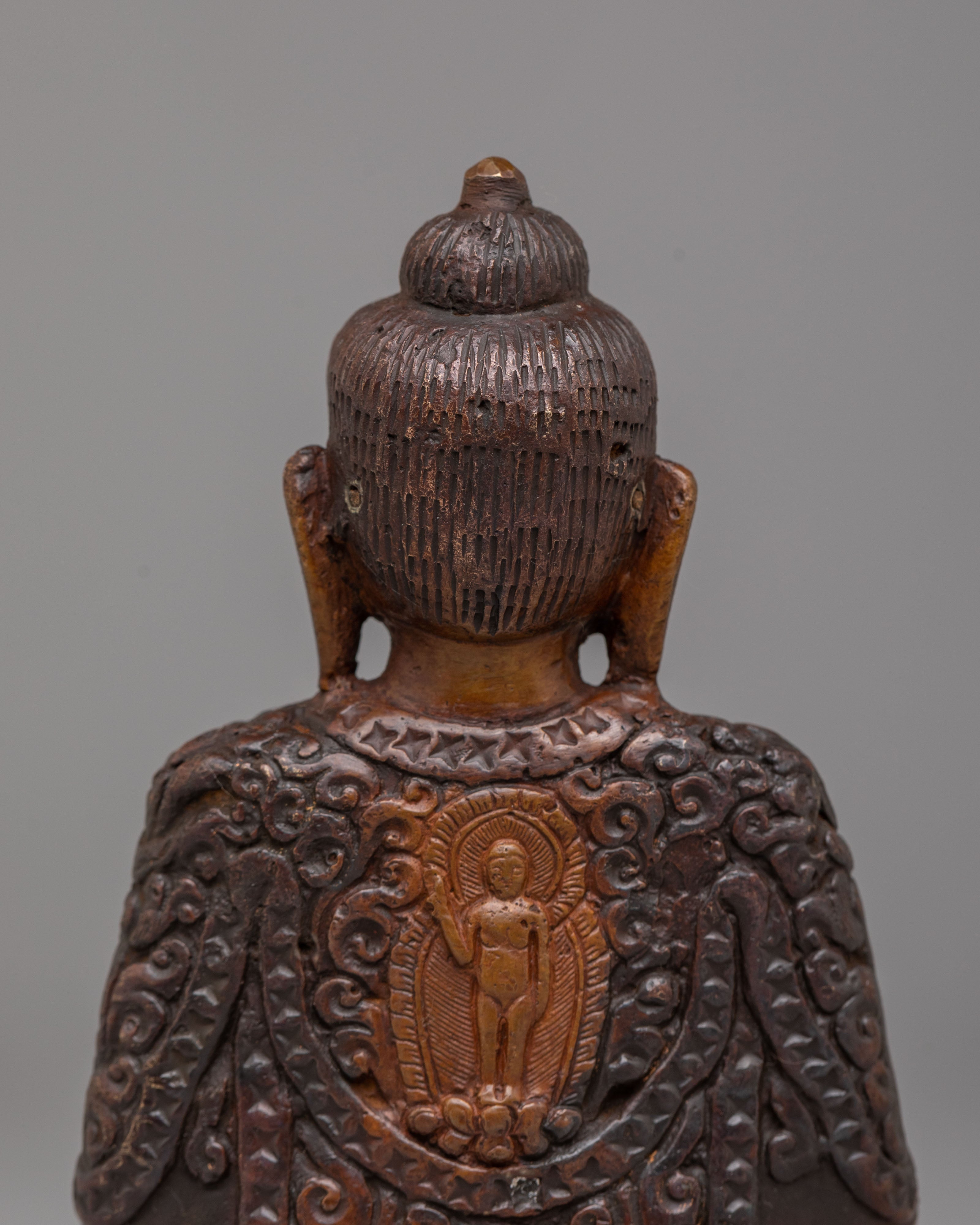 Oxidized Amitabha Buddha Statue | Himalayan Handcrafted Artwork
