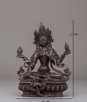 Handmade Wealth Deity Laxmi Statue | Hindu Goddess of Prosperity and Abundance