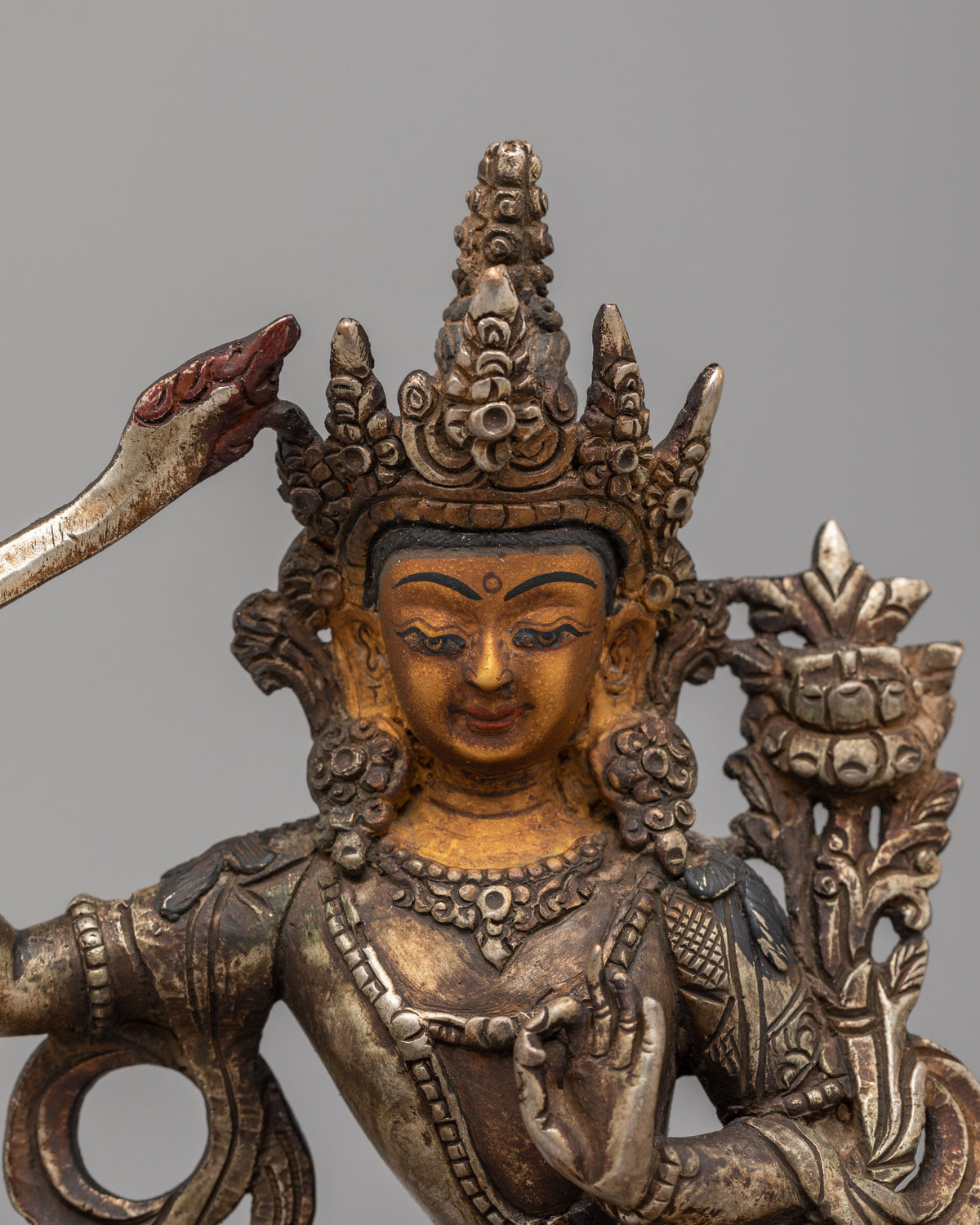 Manjushri Wisdom Sculpture | Buddhist Deity Statue for Clarity