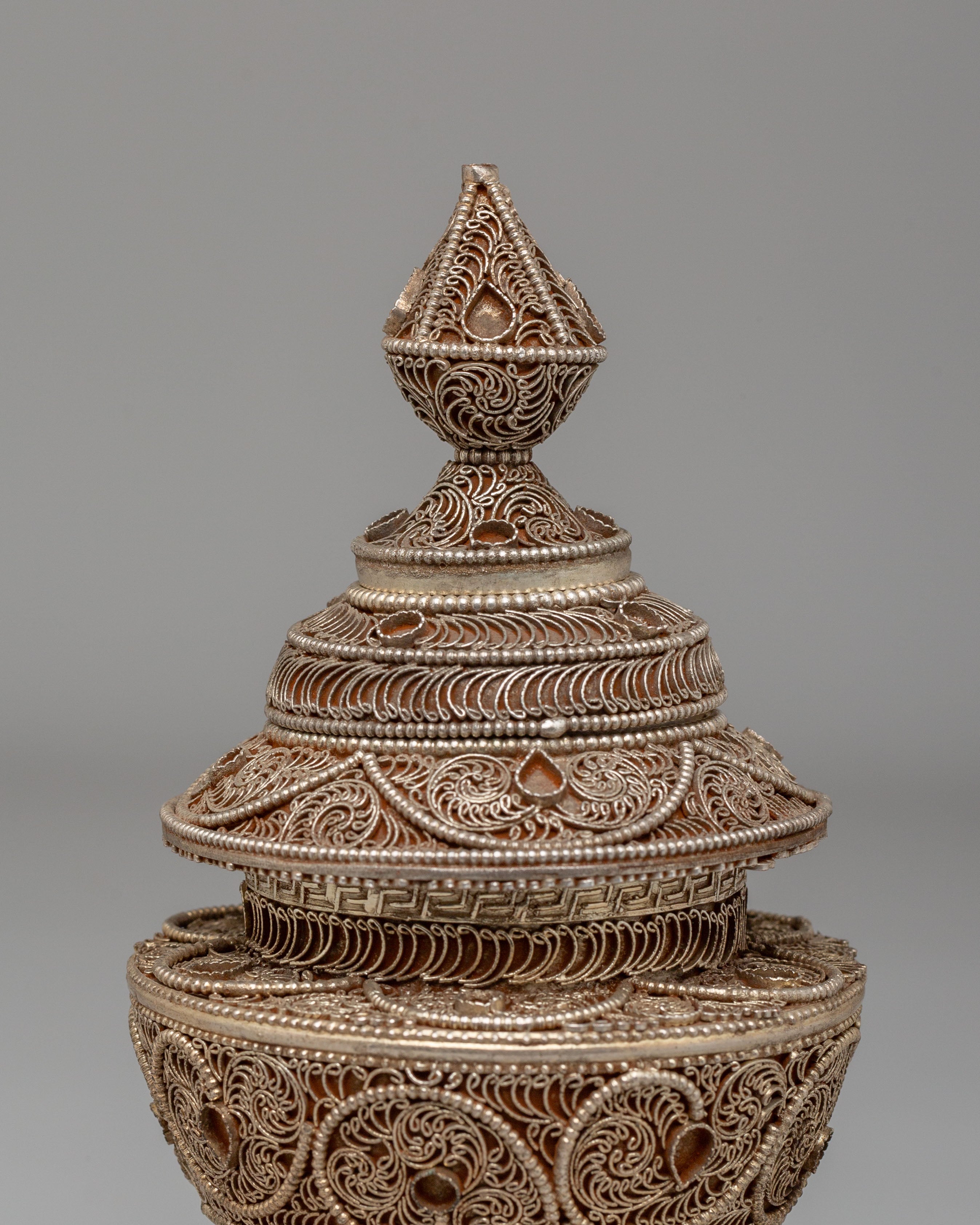 Sacred Buddhist Ritual Rice Pot Vessel | Handcrafted Copper Offering Vessel