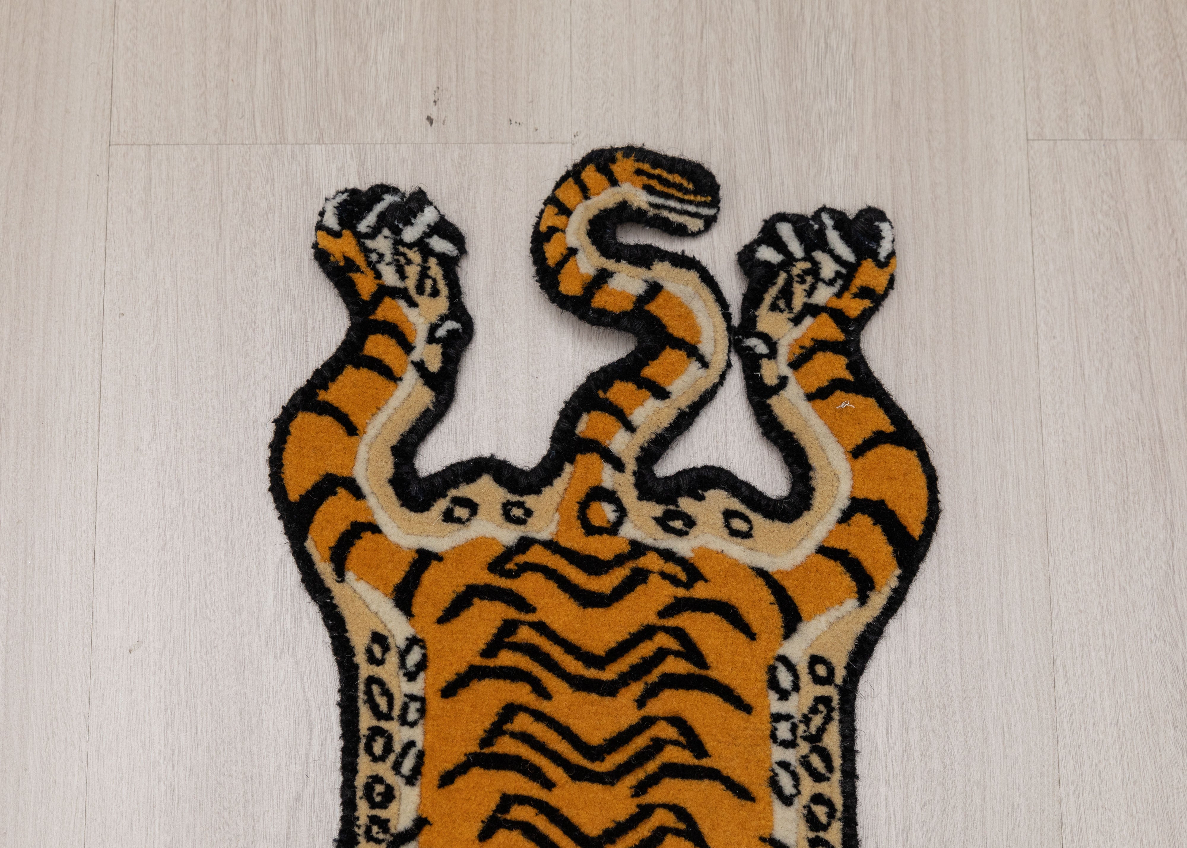 Himalayan Tiger Rug | Wool Tibetan Meditation Carpet
