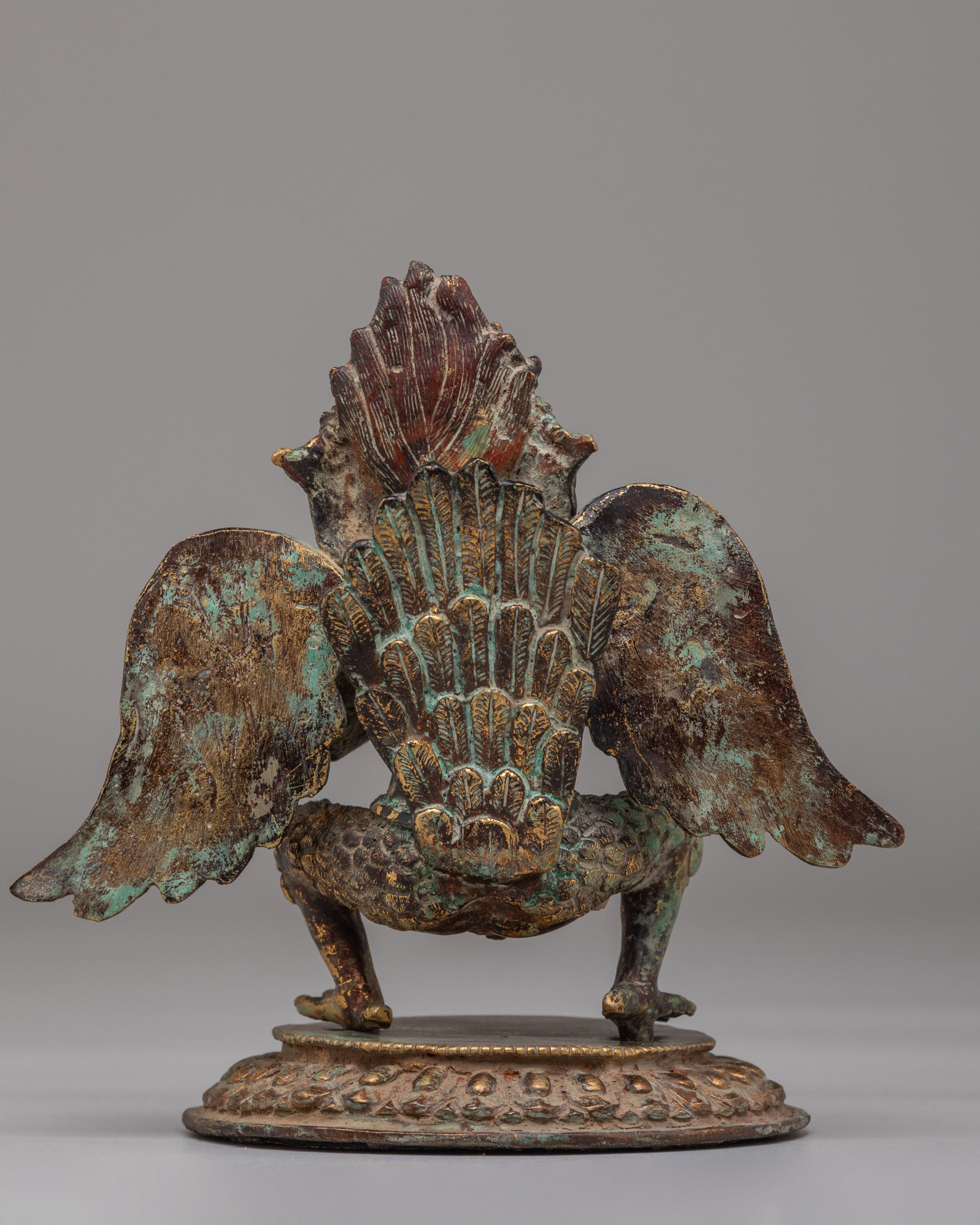 Mythical Garuda Sculpture for Altar | Himalayan Artwork