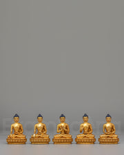 Five Wisdom Buddha Statue 