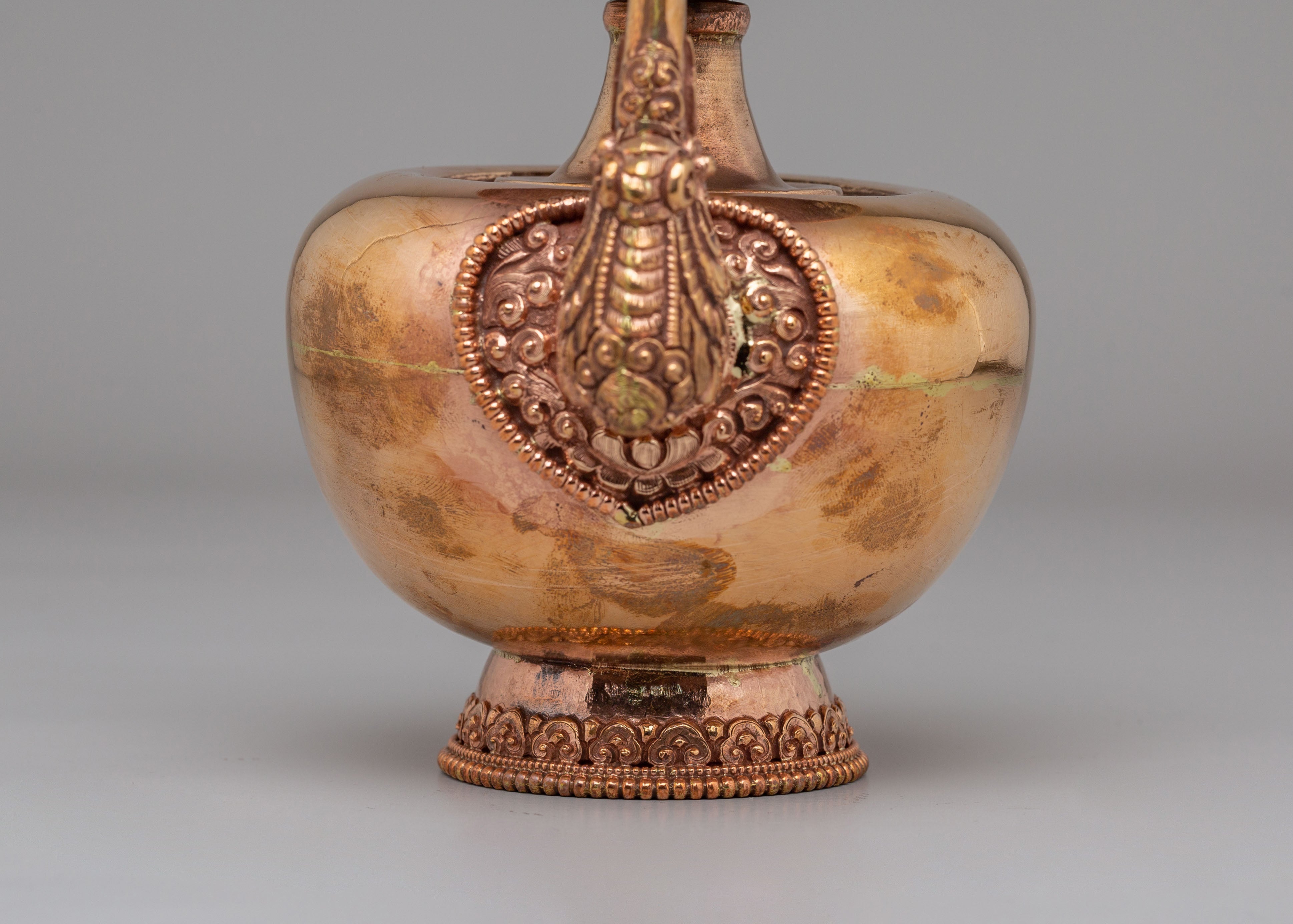 Sacred Tibetan Altar Bhumba Set | Copper Ritual Offering Vessels