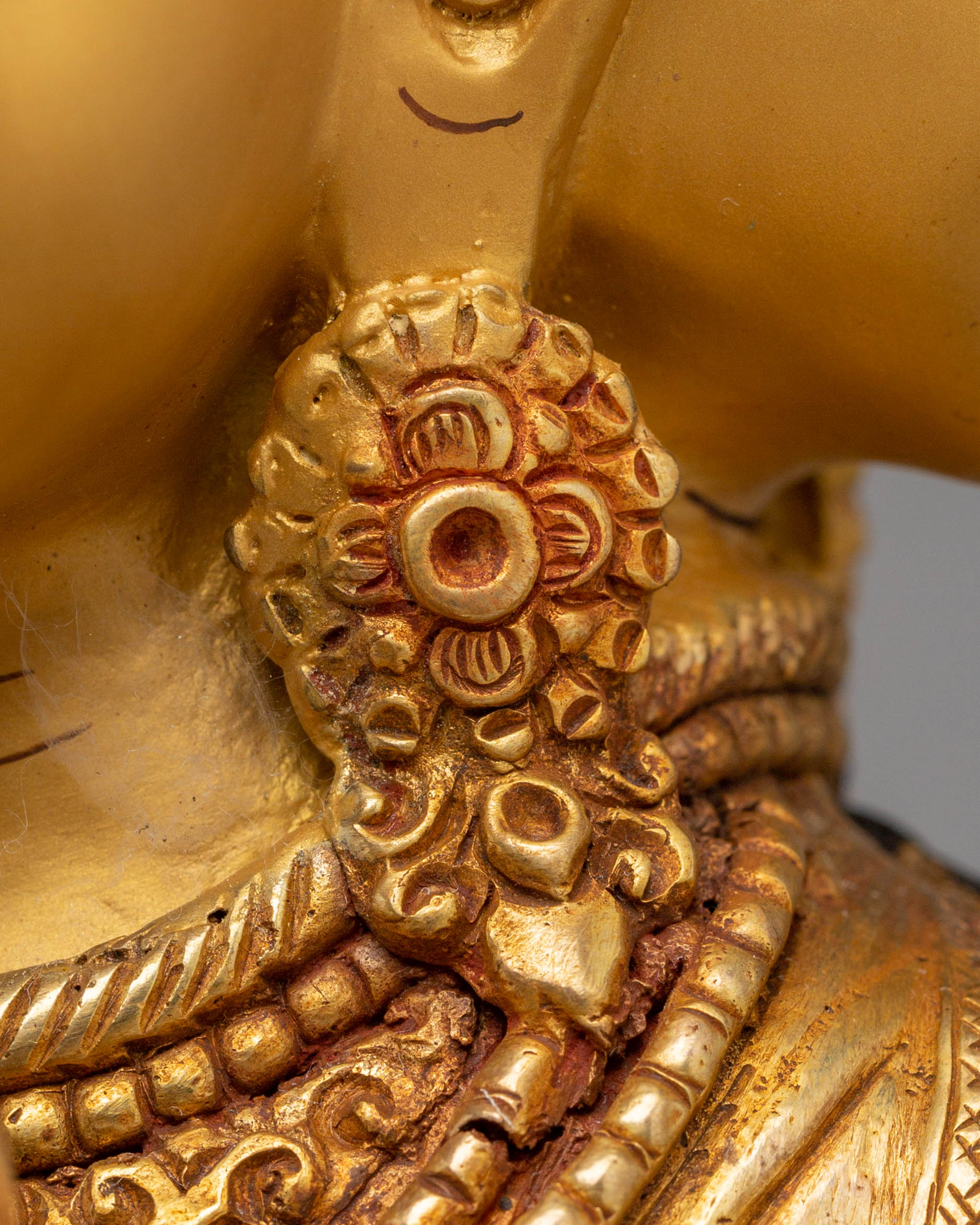 Handmade Golden Namgyalma Statue | Dakini of Longevity