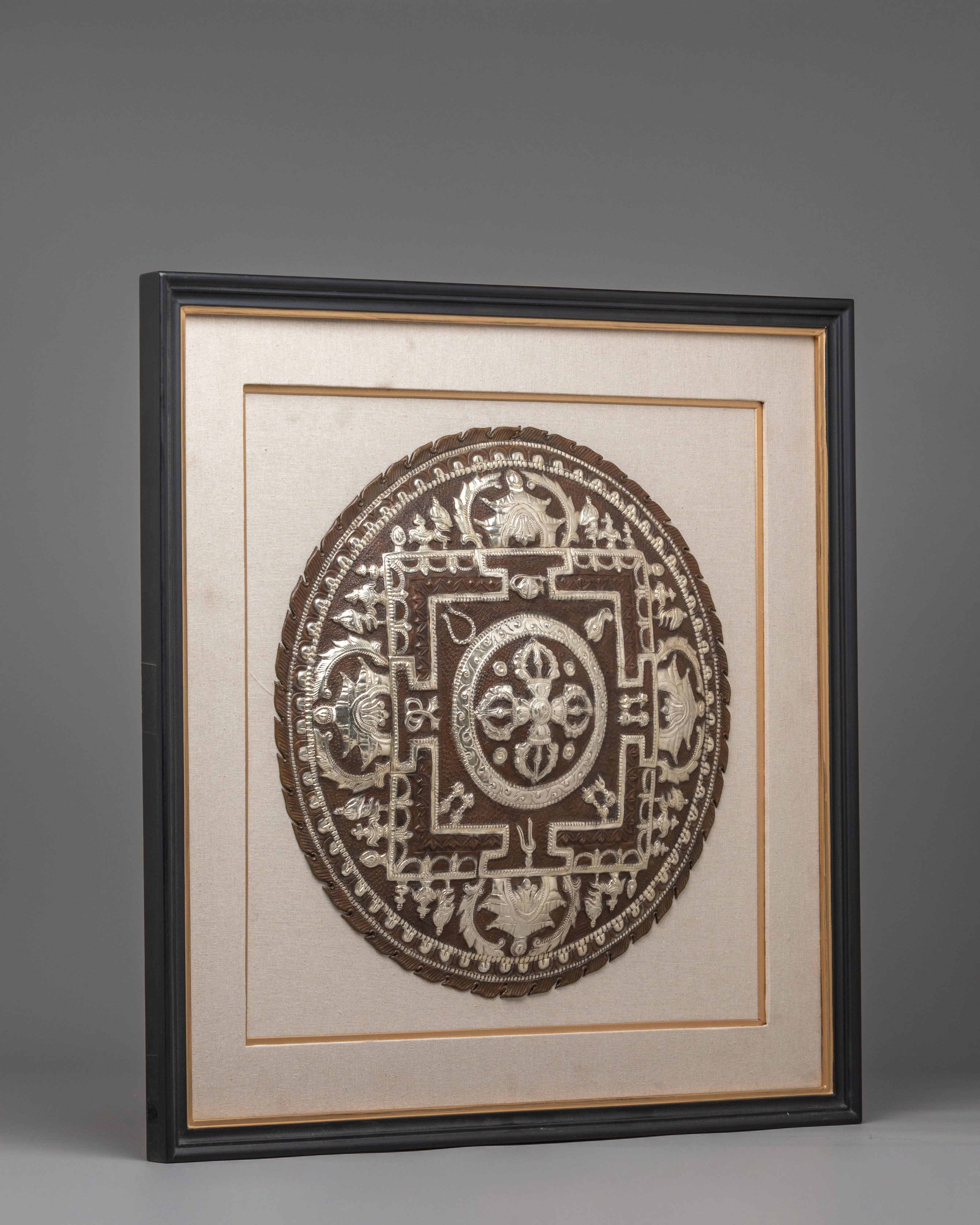 Traditional Altar Mandala Wall Hanging | Tibetan Decor for Meditation