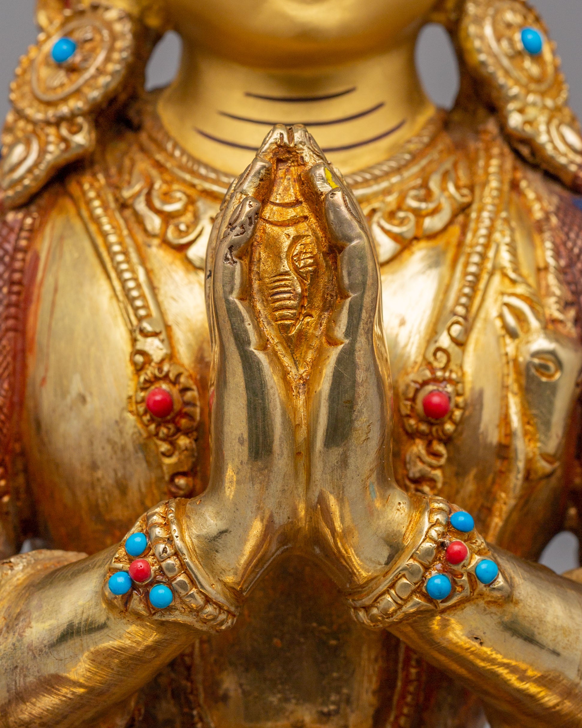 Traditional Chenrezig Statue | Tibetan Compassion Buddha Sculpture