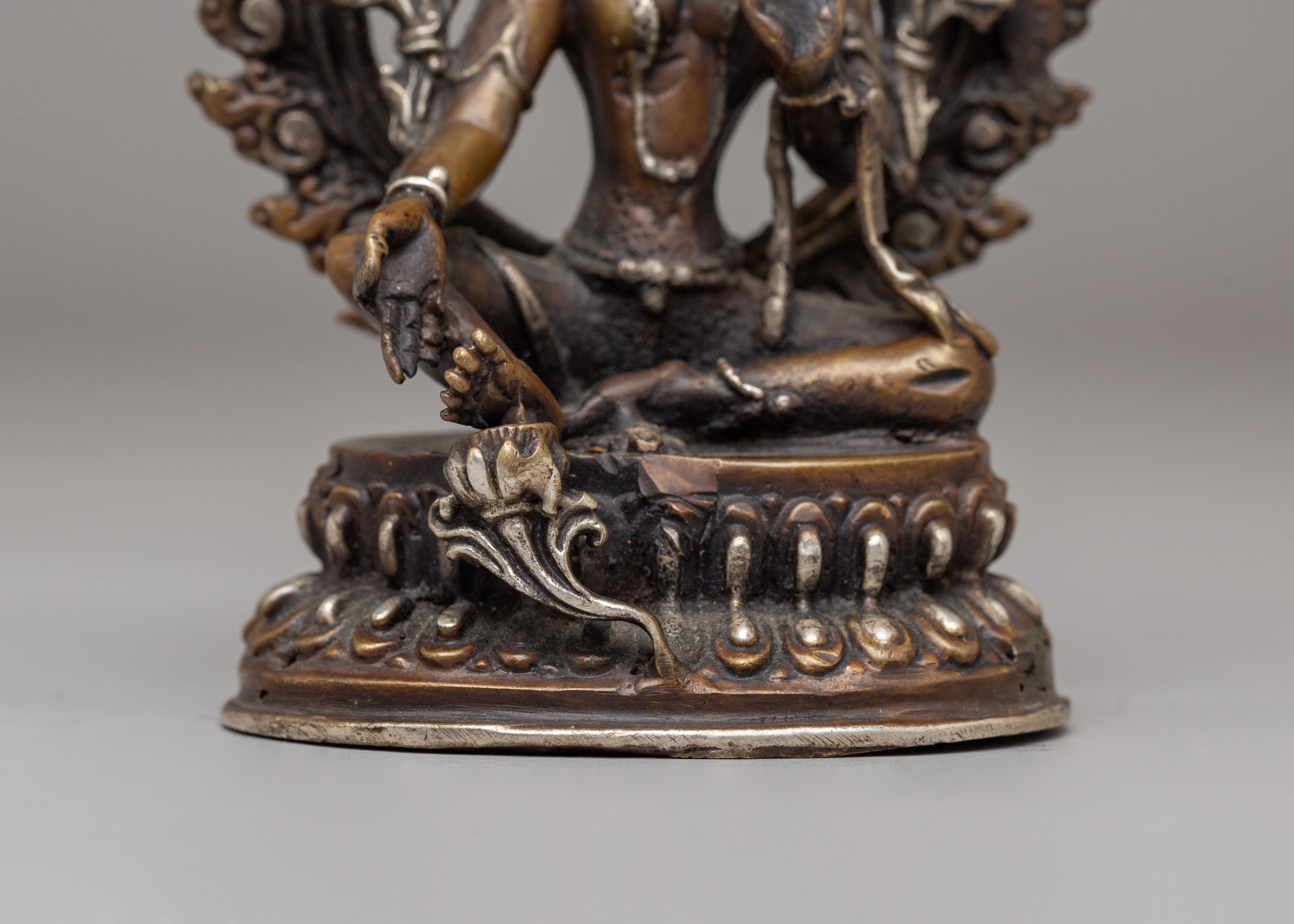 Handcrafted Green Tara Buddhist Statue | Tibetan Goddess of Compassion & Protection