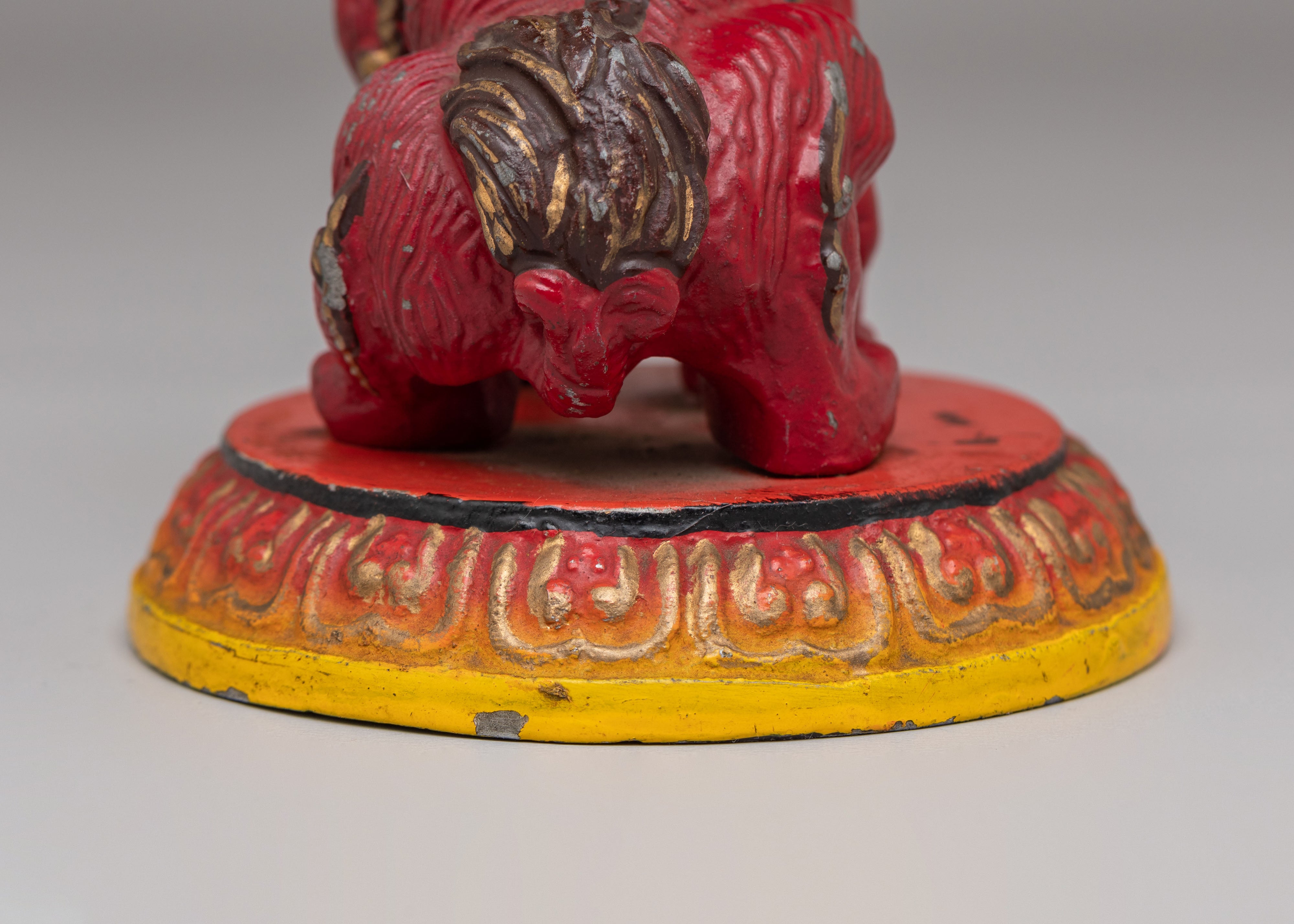 Tibetan Buddhist Lion Guardians Set | Lion Protector Figurines
