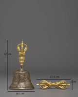 Handmade Buddhist Bell and Vajra Set