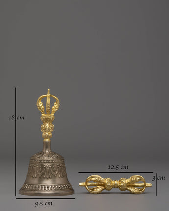 Handmade Buddhist Bell and Vajra Set