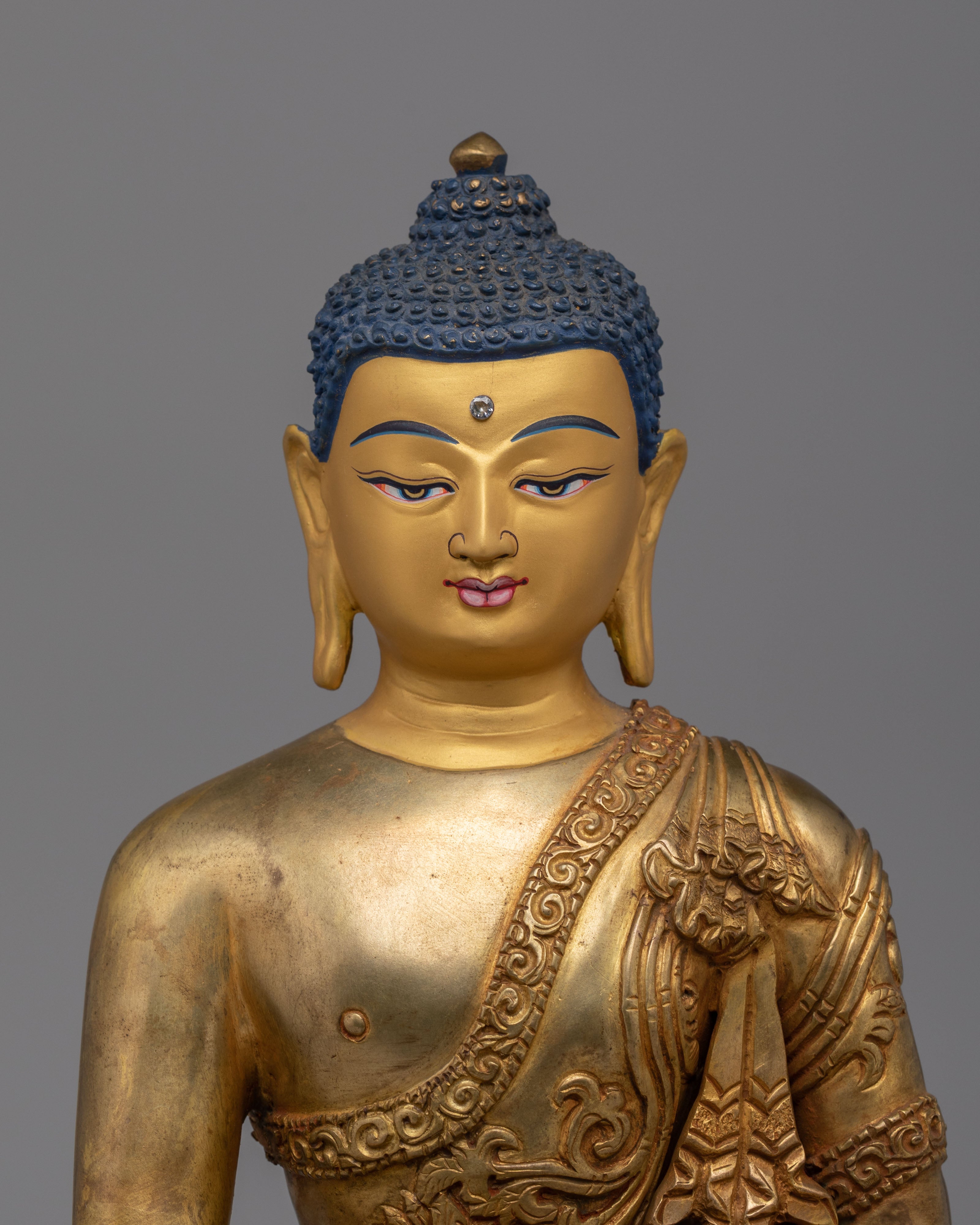 Sacred Ritual Shakyamuni Buddha Statue | Tibetan Enlightenment Figurine