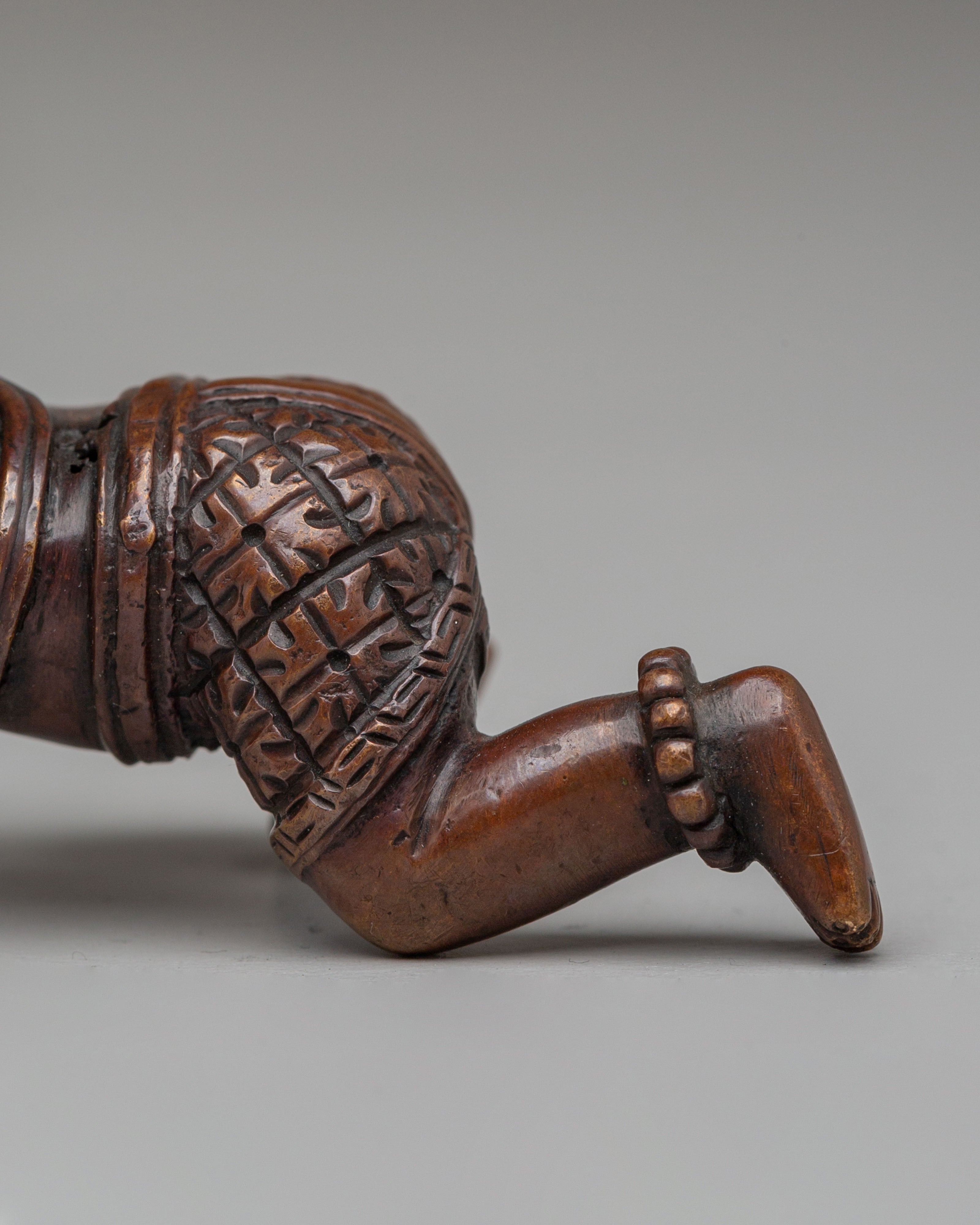 Handcrafted Ganesh God Statue | Traditional Oxidized Copper Sculpture
