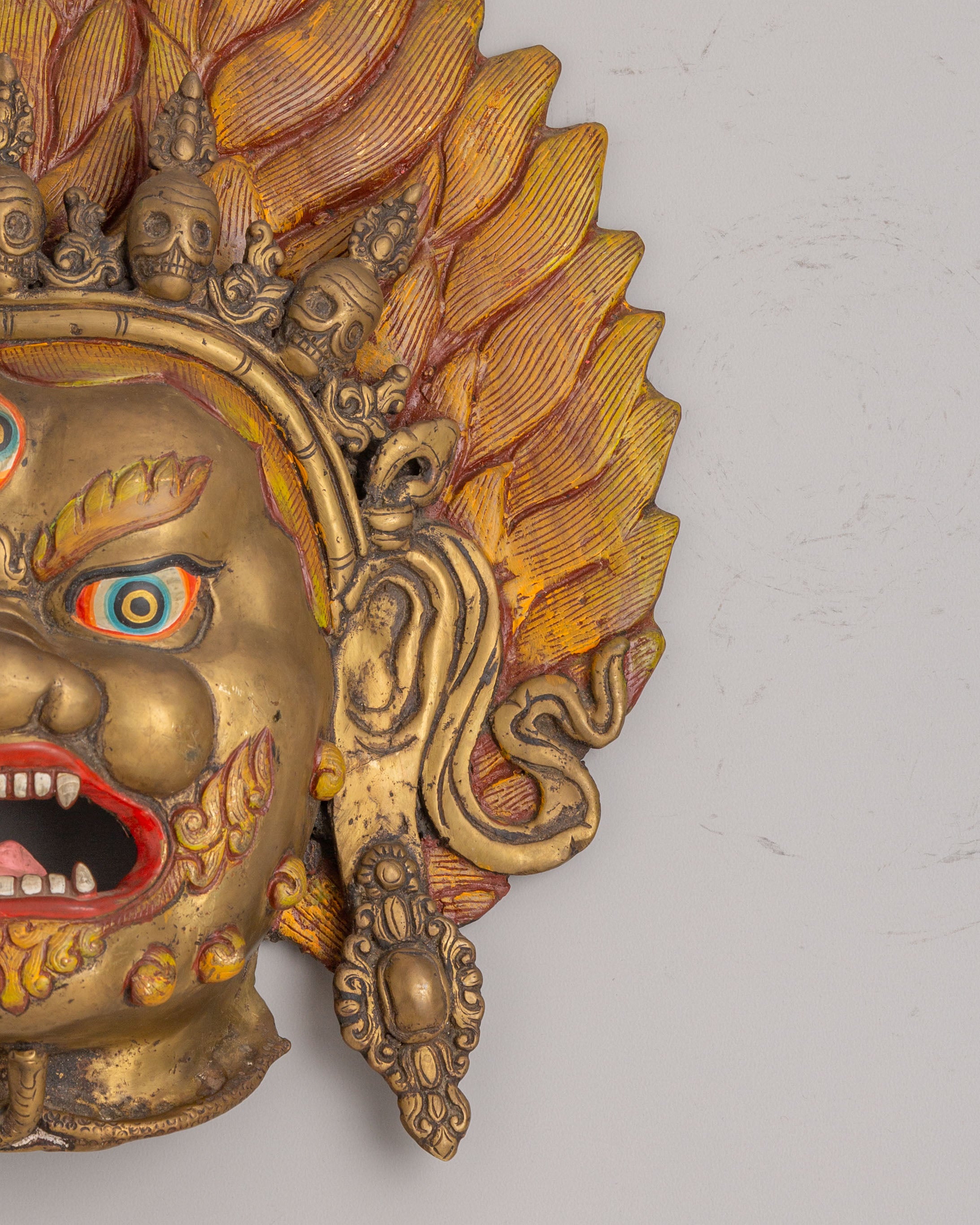 Himalayan Mahakala Wall Hanging | Traditional Tibetan Artwork