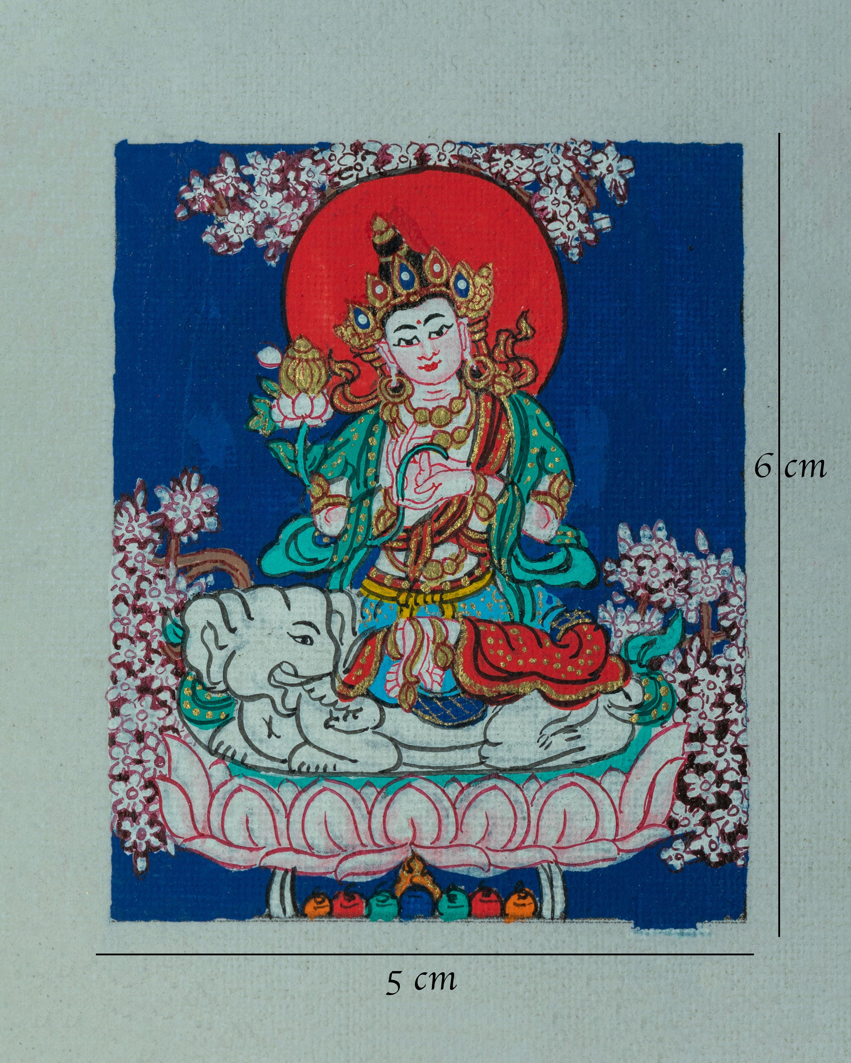 Samantabhadra Handmade Thangka for Locket | Symbol of Compassion and Wisdom
