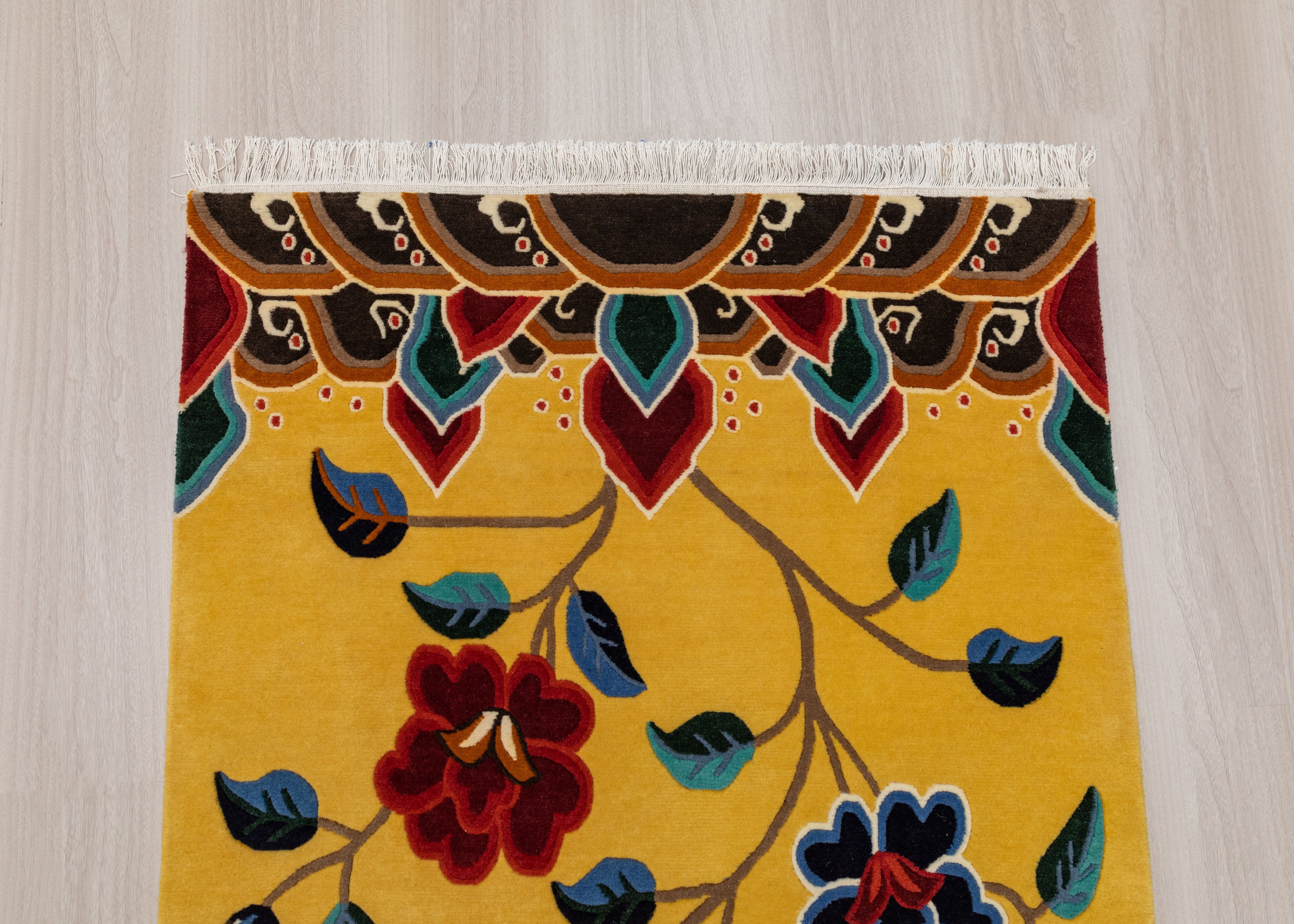 Handcrafted Floral Rug | Sacred Home Decor