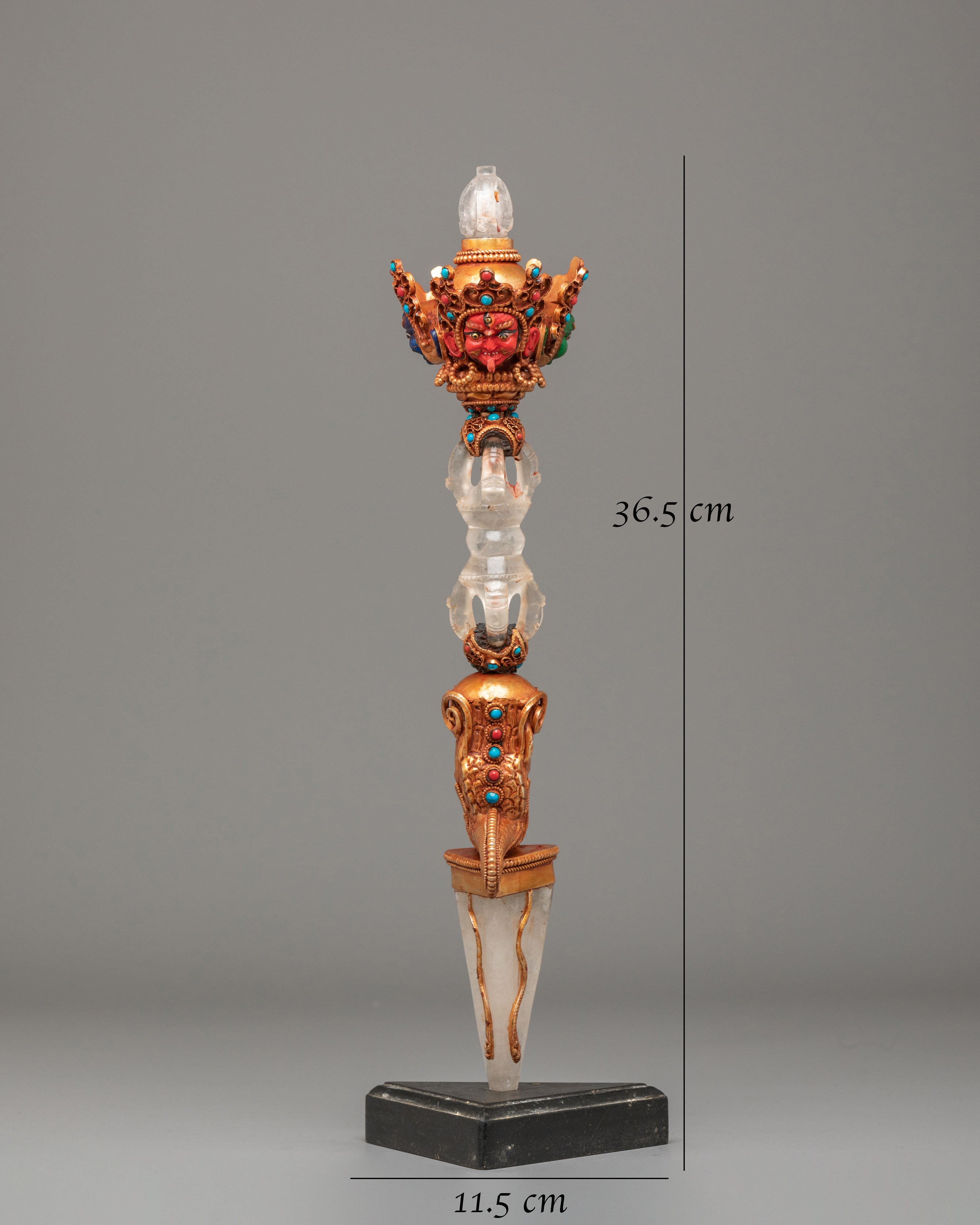 Tibetan Altar Three-Sided Phurba | A Sacred Dagger for Spiritual Ceremonies