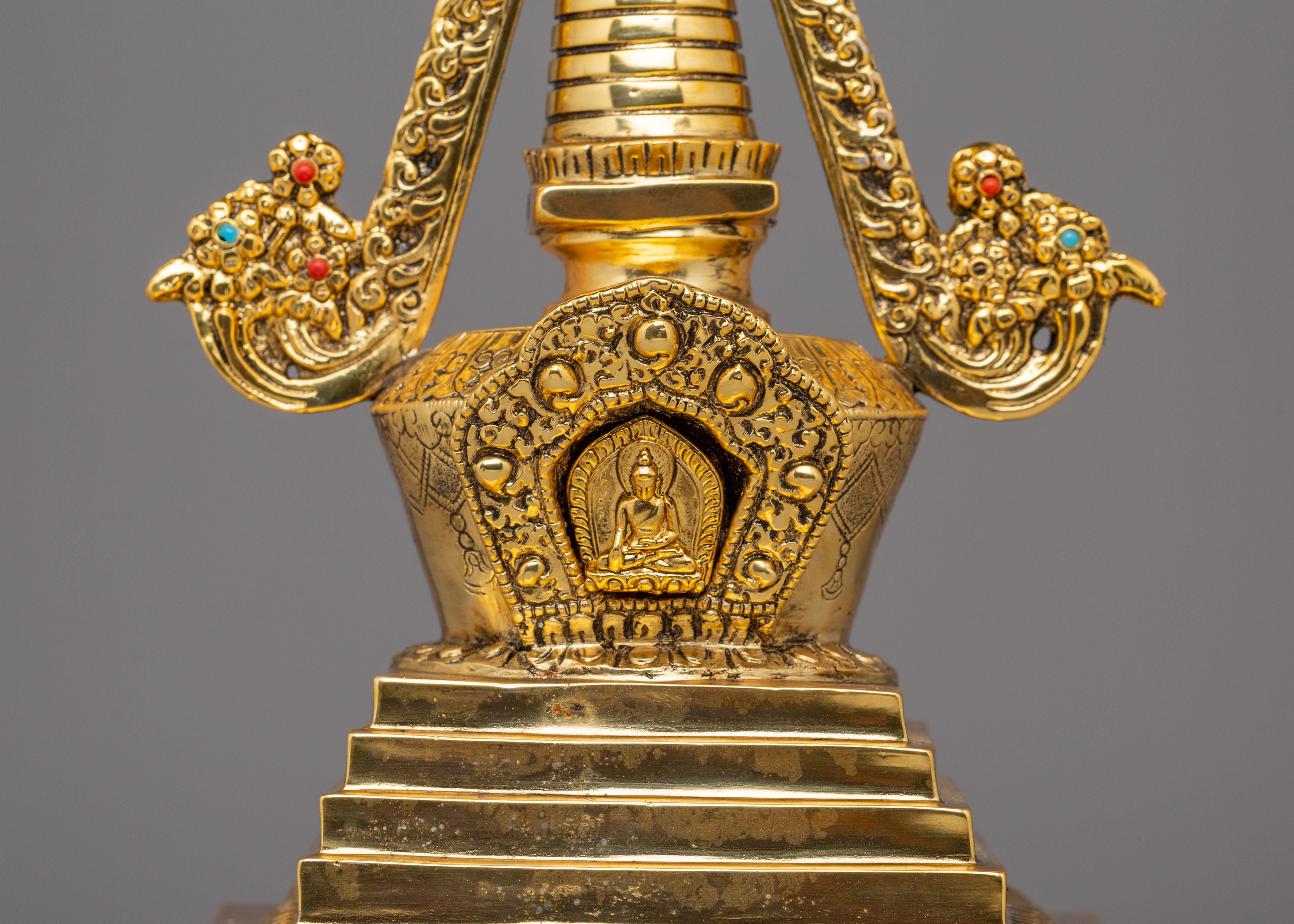 Spiritual Enlightenment Stupa | Handmade Sacred Buddhist Shrine Decor