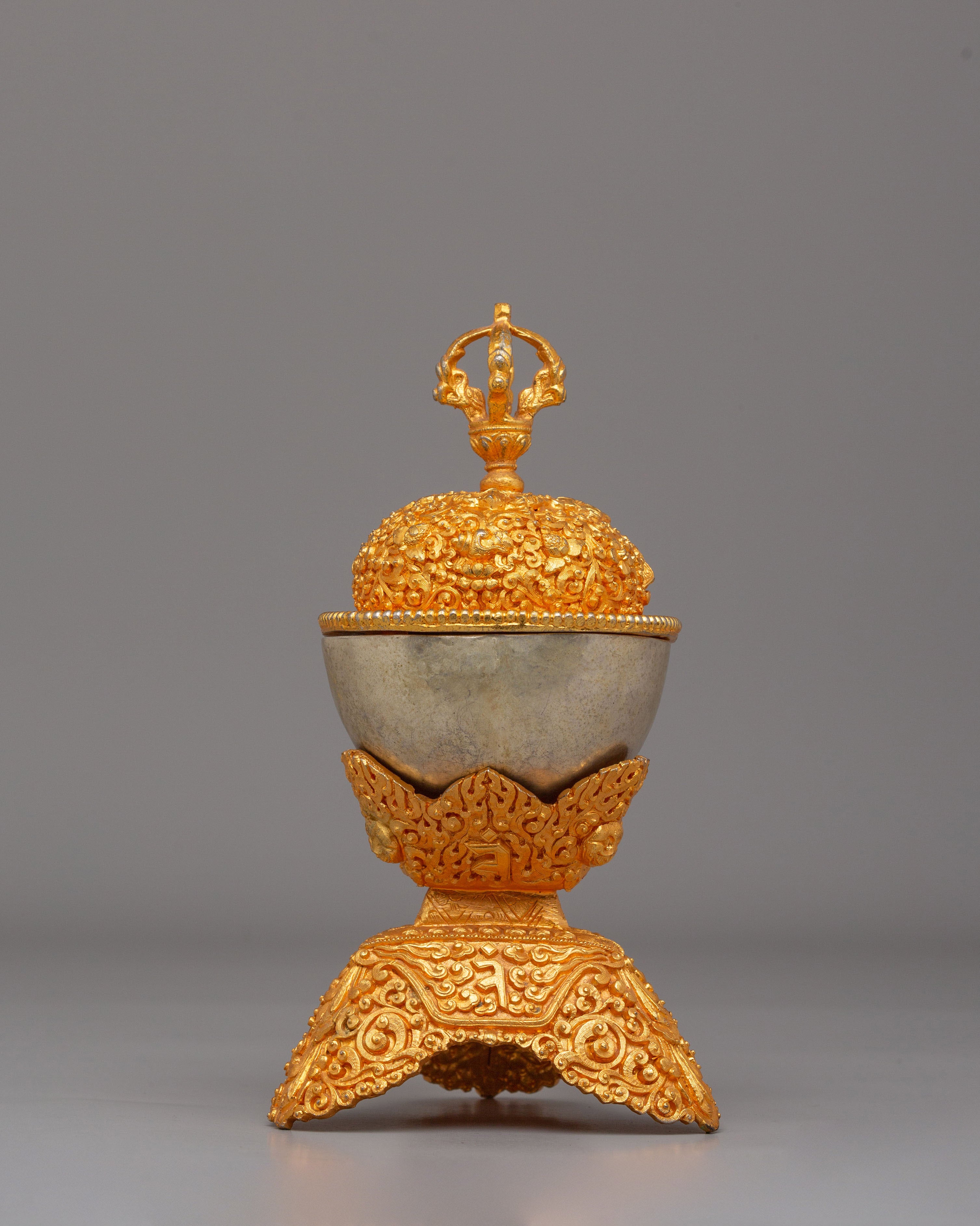 Himalayan Offering Kapala | Ritual Vessel for Sacred Offerings