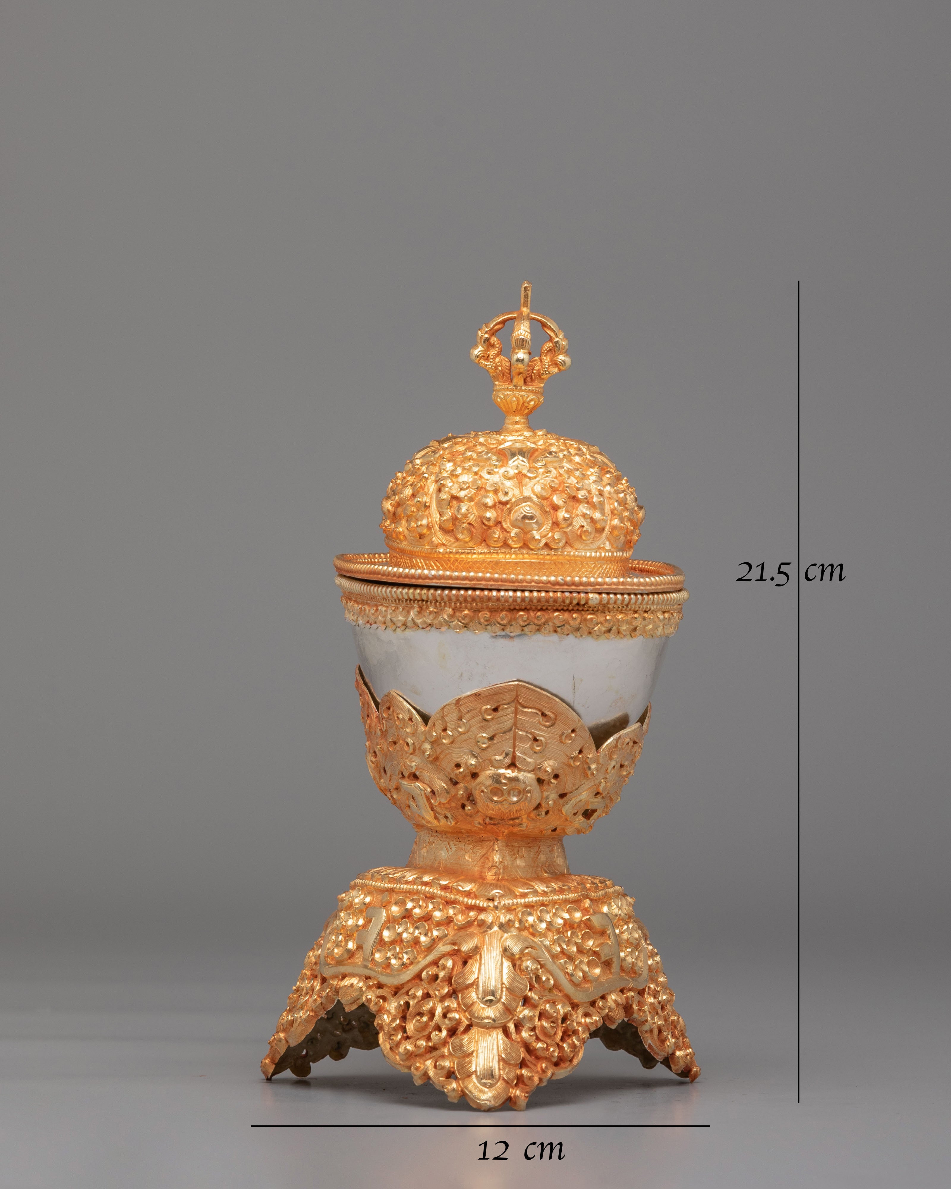 Handcrafted Kapala Ritual Cup | Tibetan Buddhist Offering Vessel