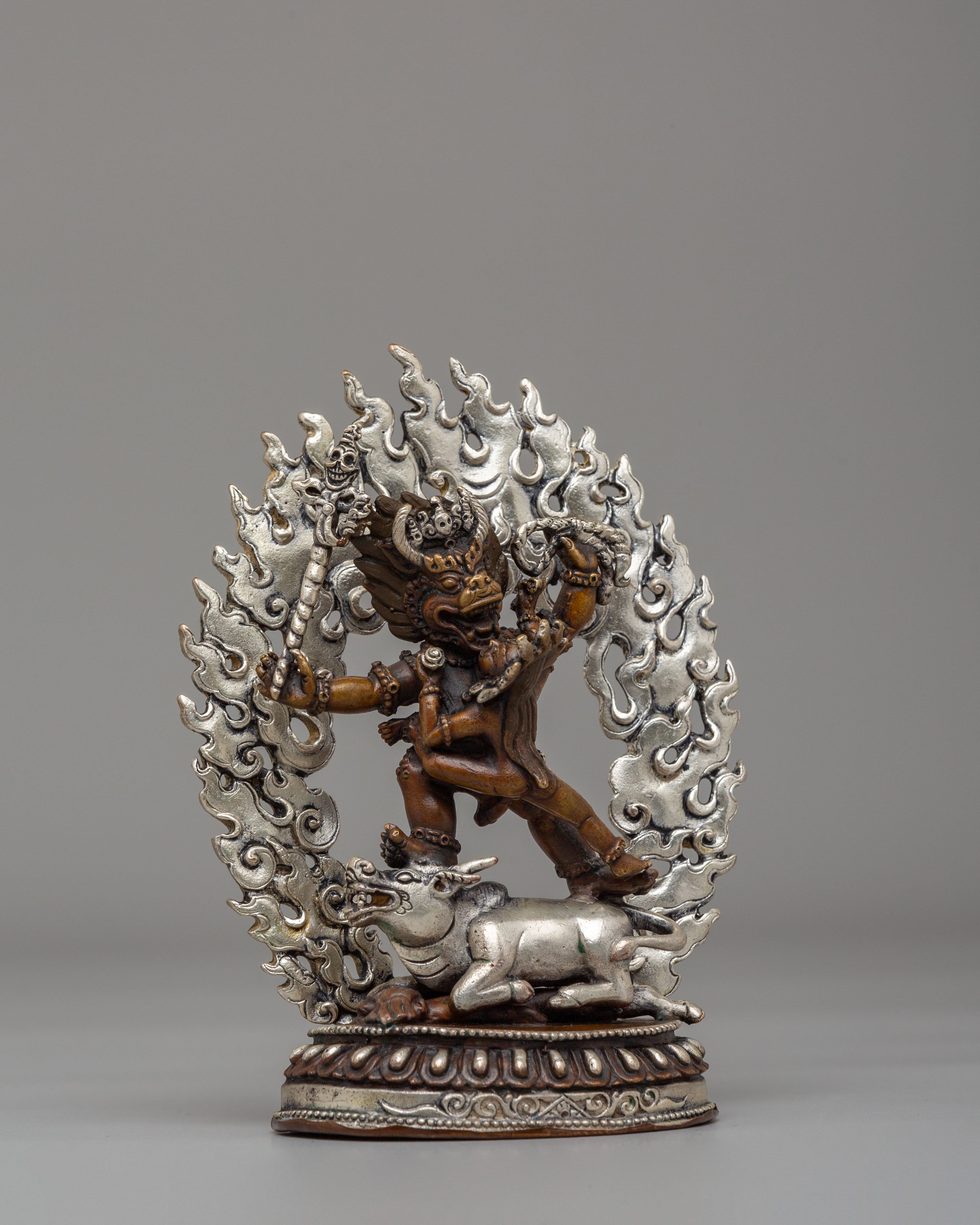 Yama Dharmaraja With Consort Sculpture | Guardian of Justice