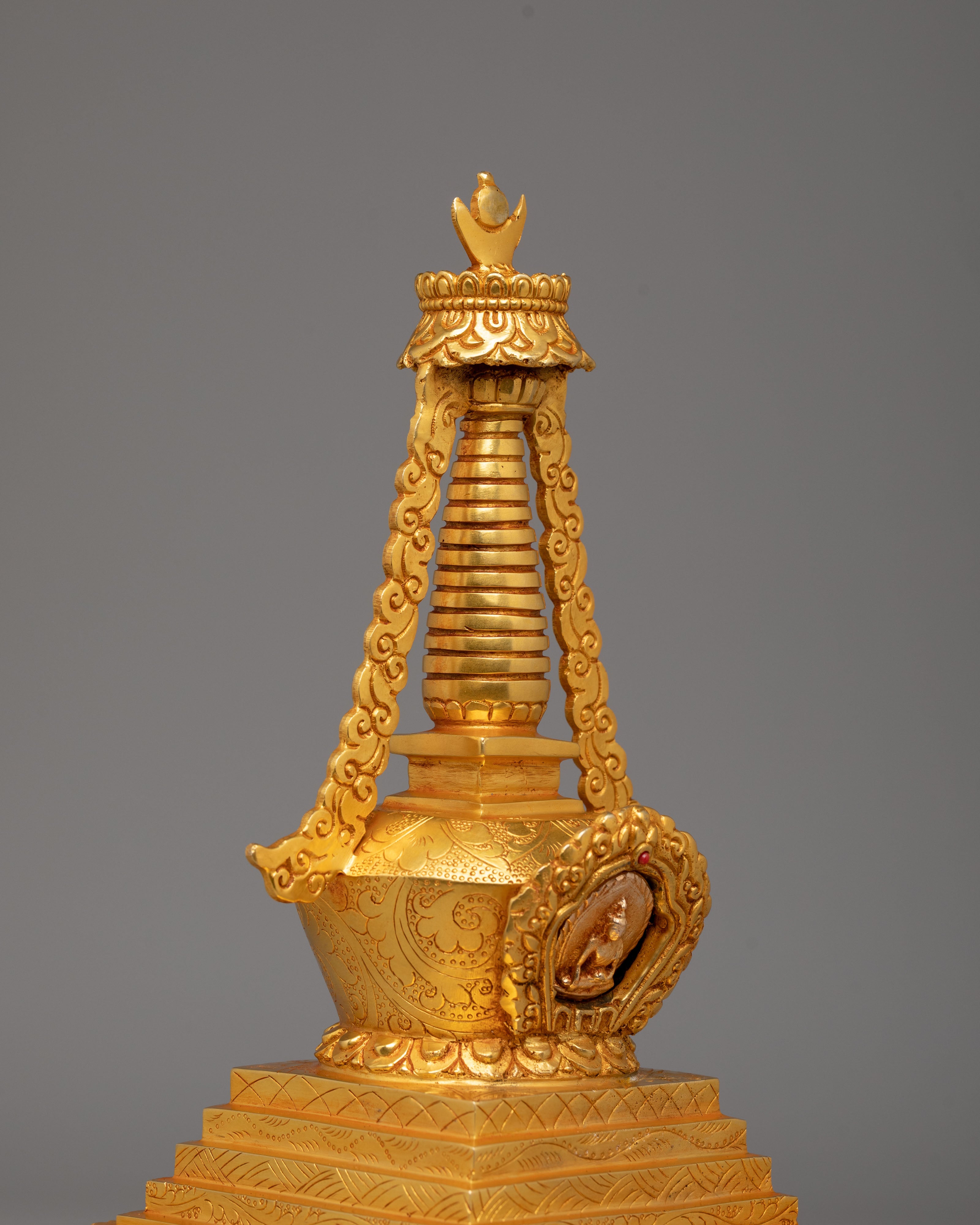 Handcrafted Enlightenment Stupa | Spiritual Home Decor