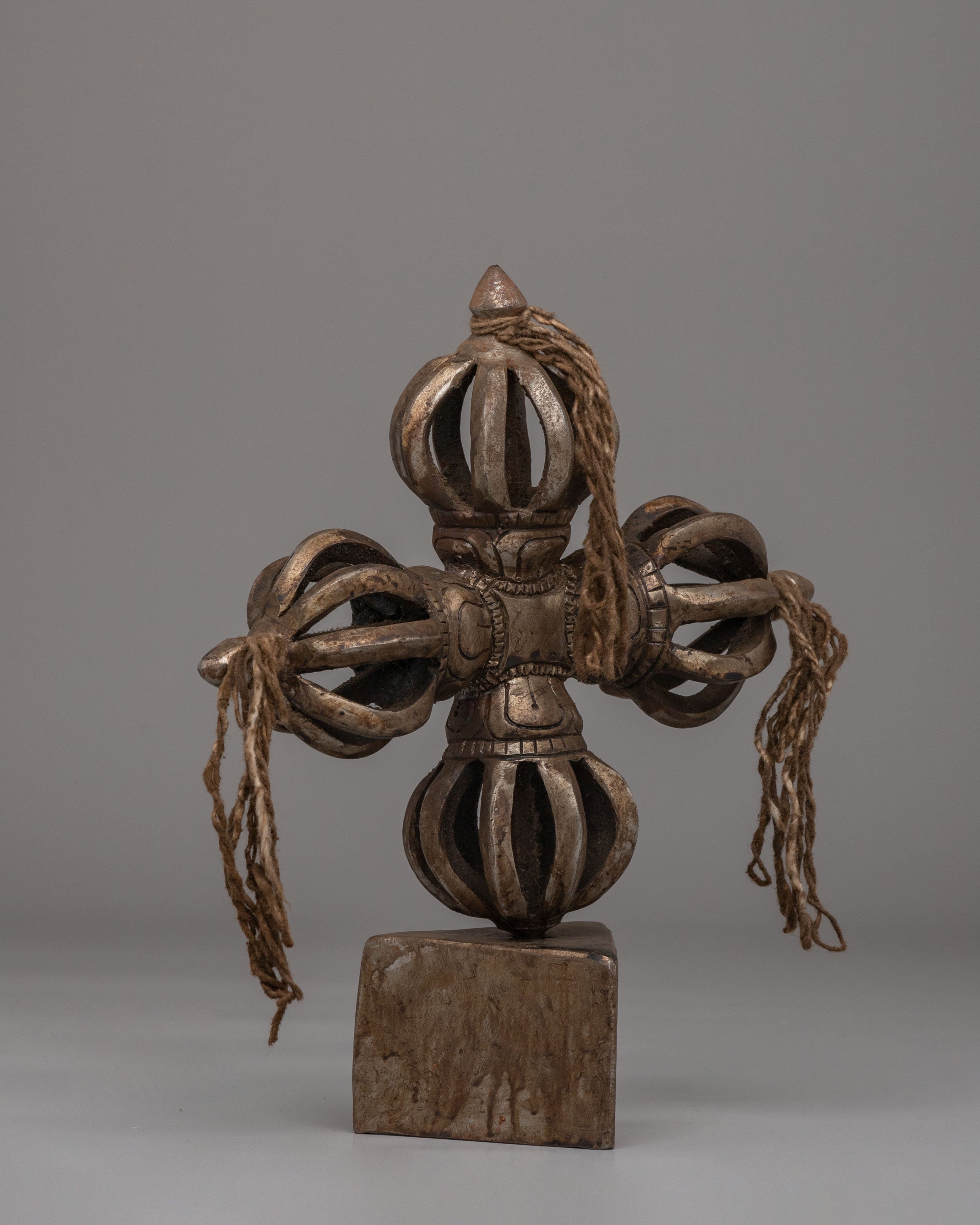 Bishwo Vajra With Stand | Handcrafted Iron Dorje